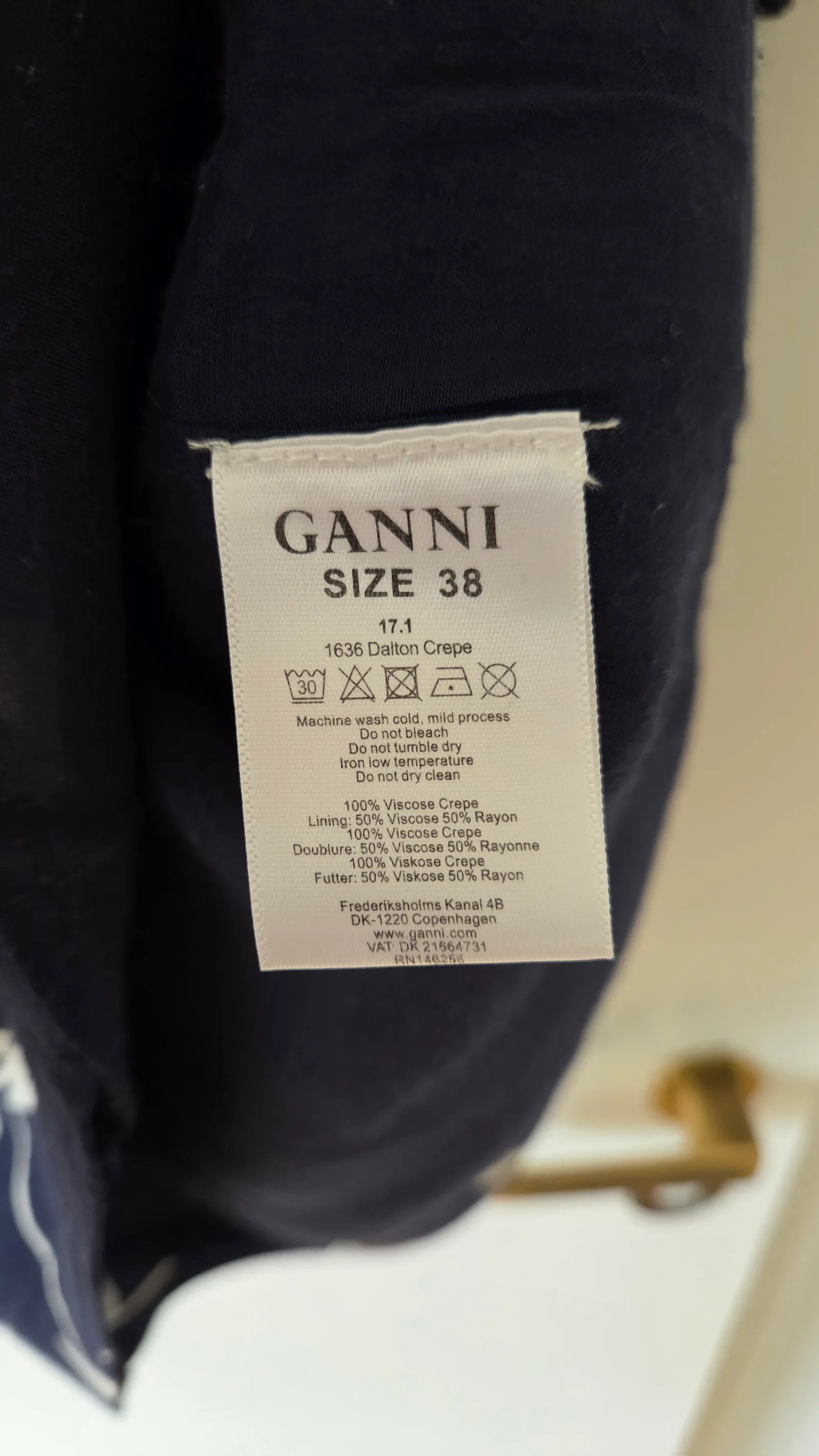 Ganni 1636 Dalton Crepe-klänning - Image 3
