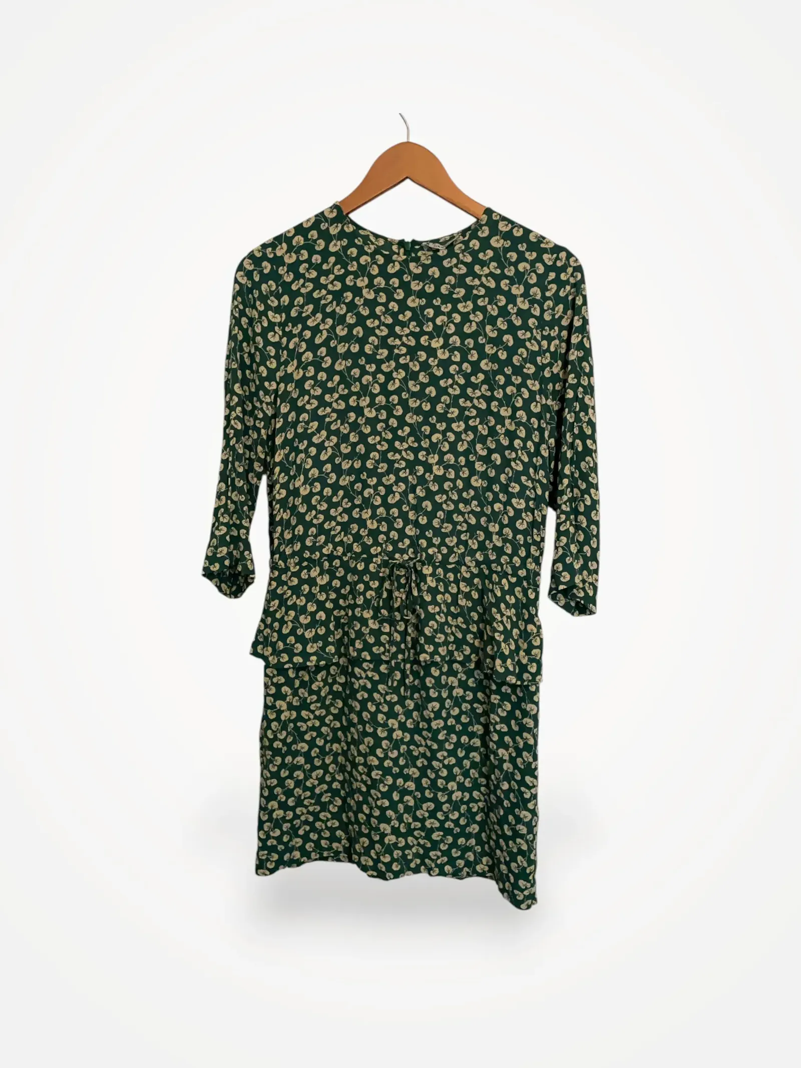 Ganni Dalton Crepe I Verdant Green-klänning NWT