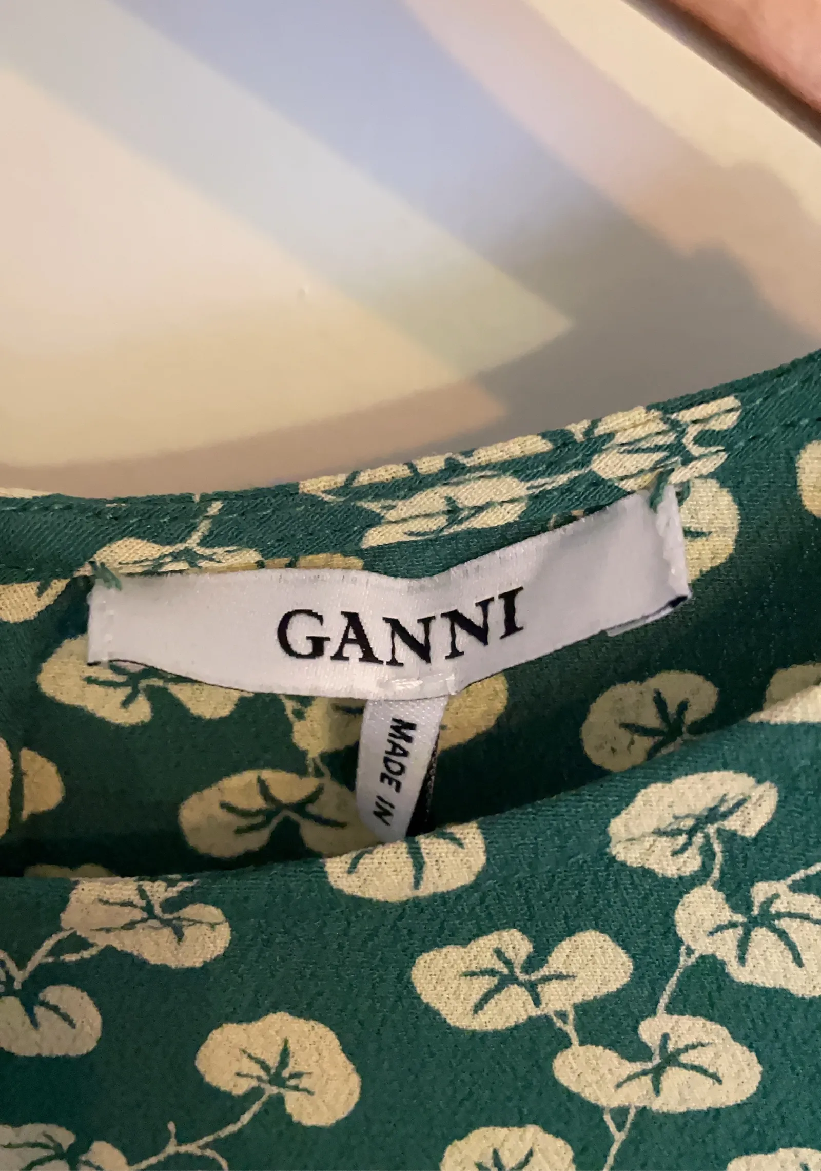 Ganni Dalton Crepe I Verdant Green-klänning NWT - Image 2