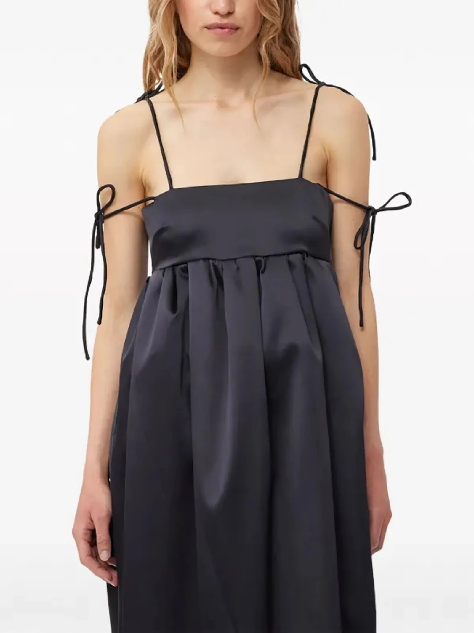 Ganni Double Satin String Long F8582-klänning NWT - Image 6