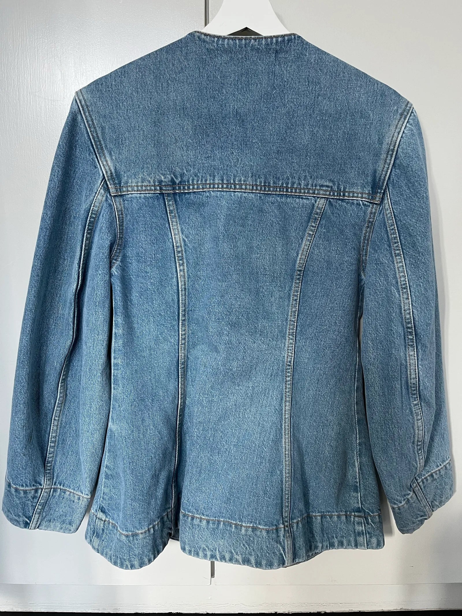 Ganni Fitted Denim Blazer-jacka NWOT - Image 3