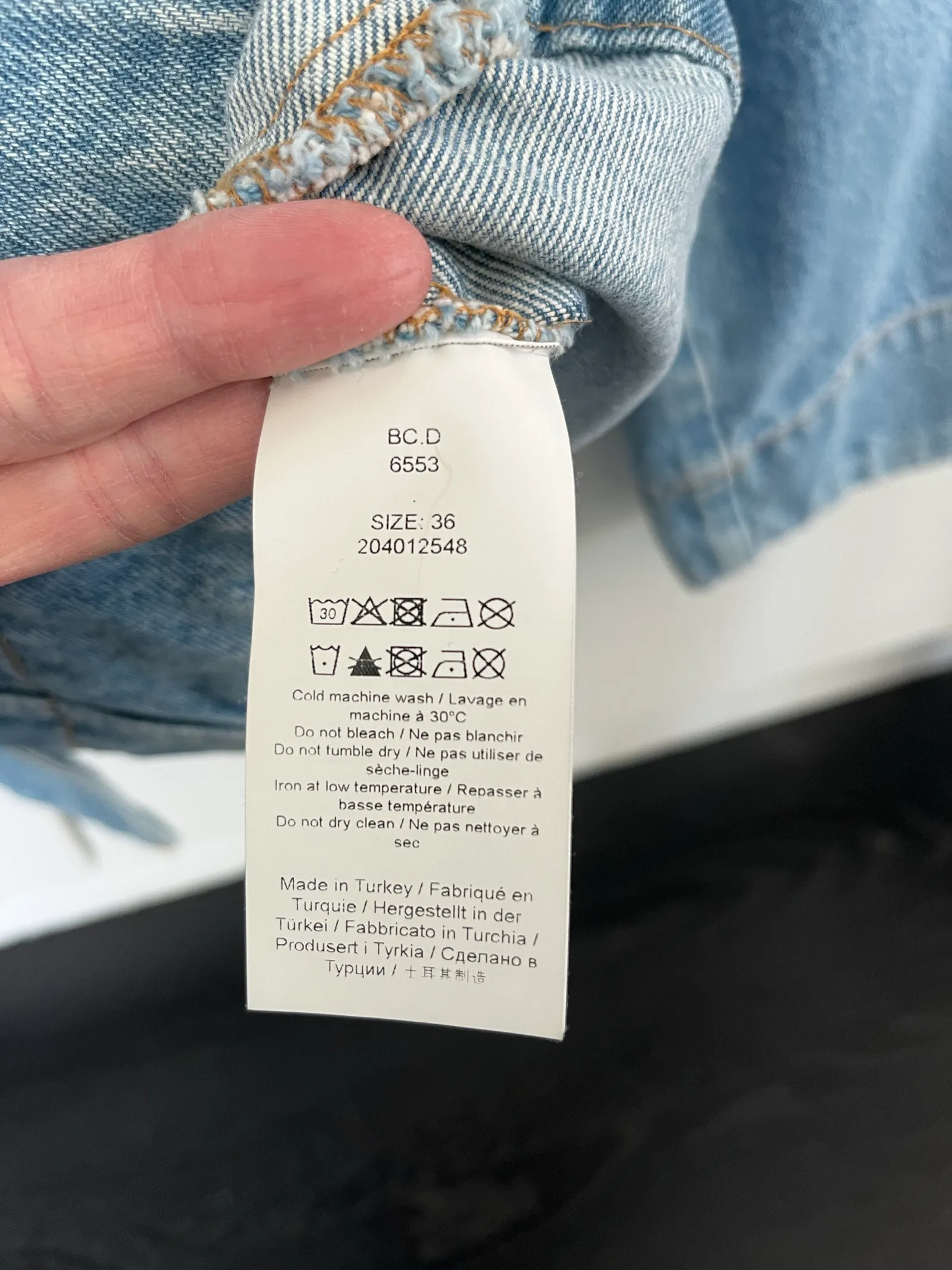 Ganni Fitted Denim Blazer-jacka NWOT - Image 4