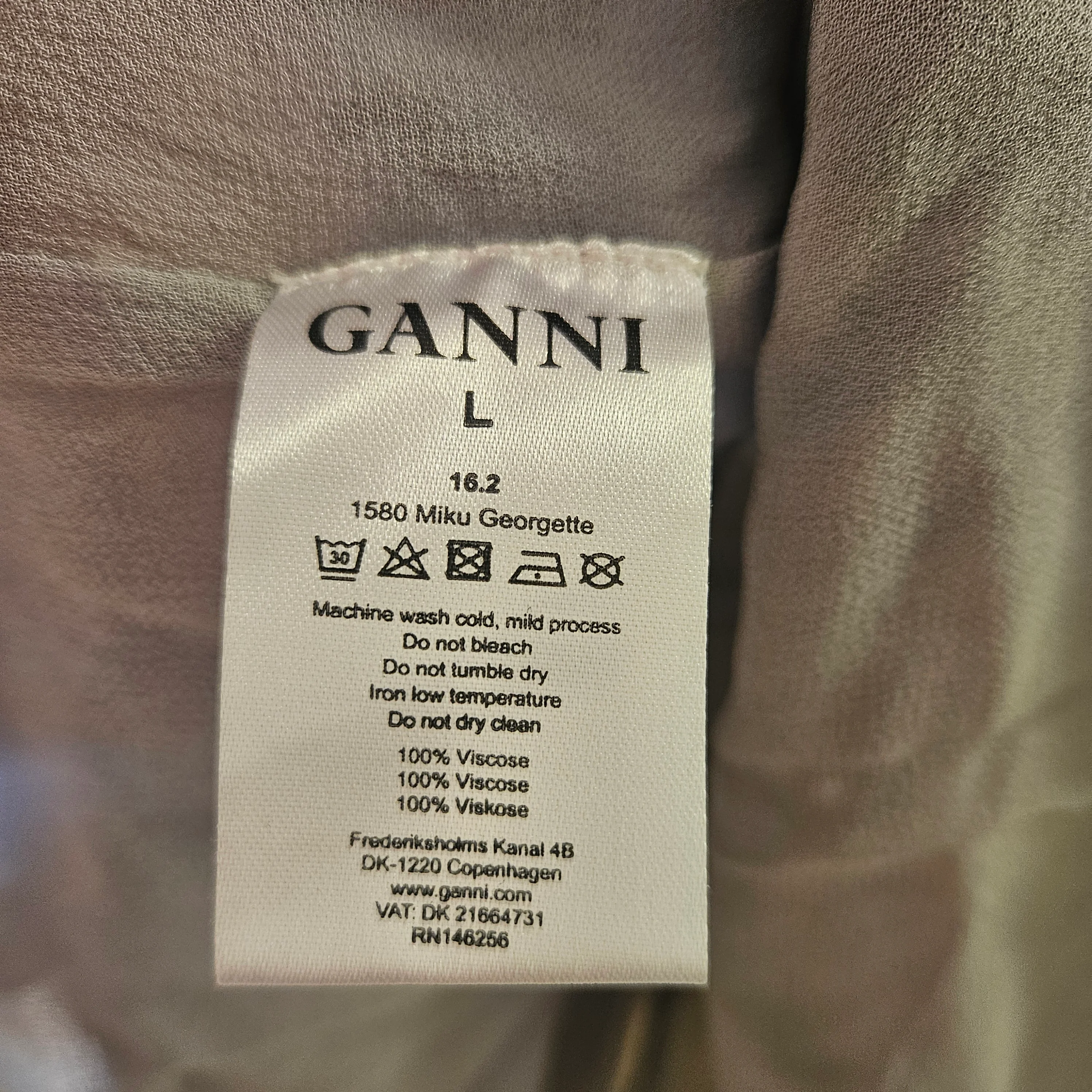 Ganni Miku Georgette-klänning - Image 4