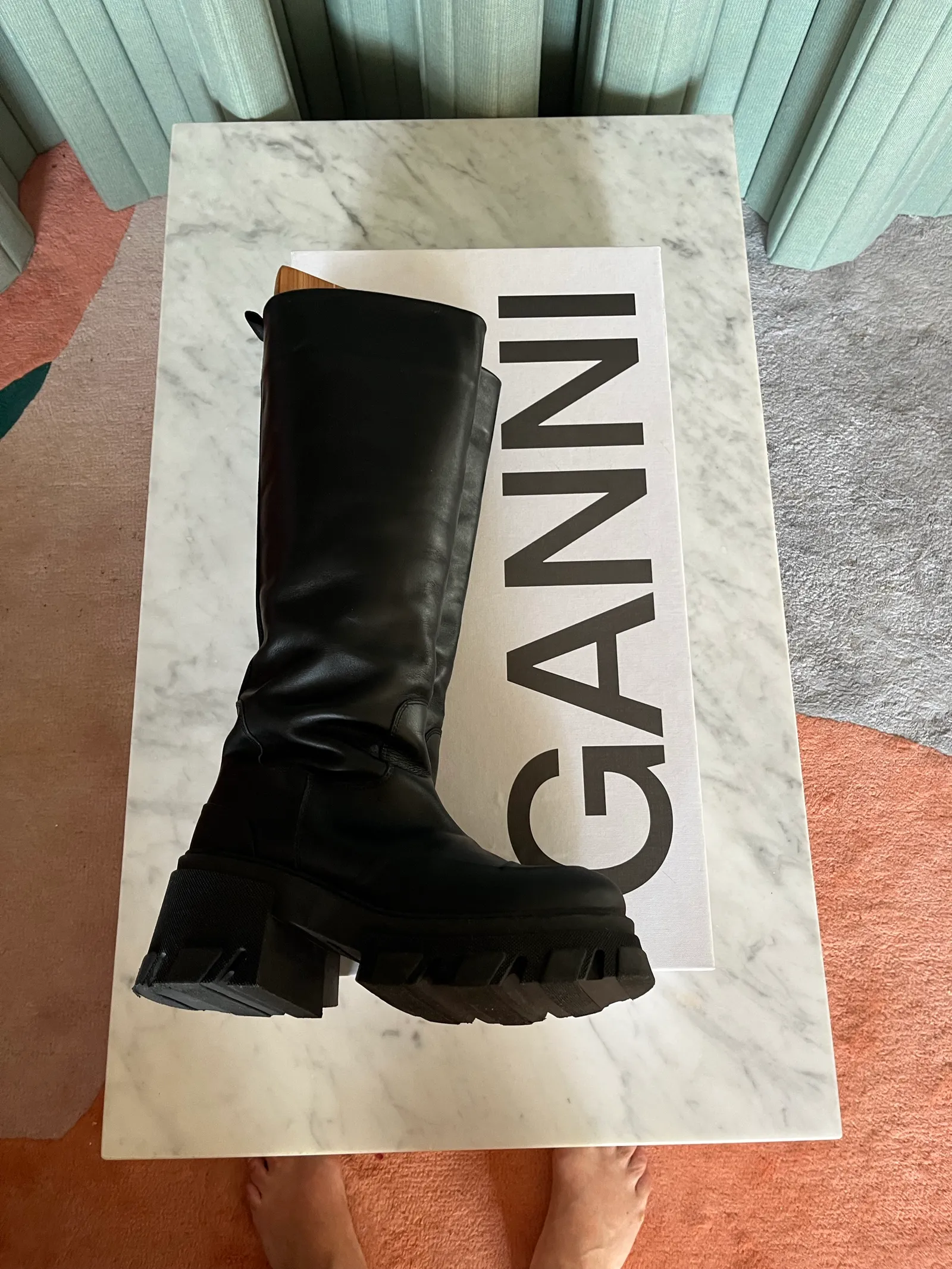 Ganni S1649-skinnboots - Image 2