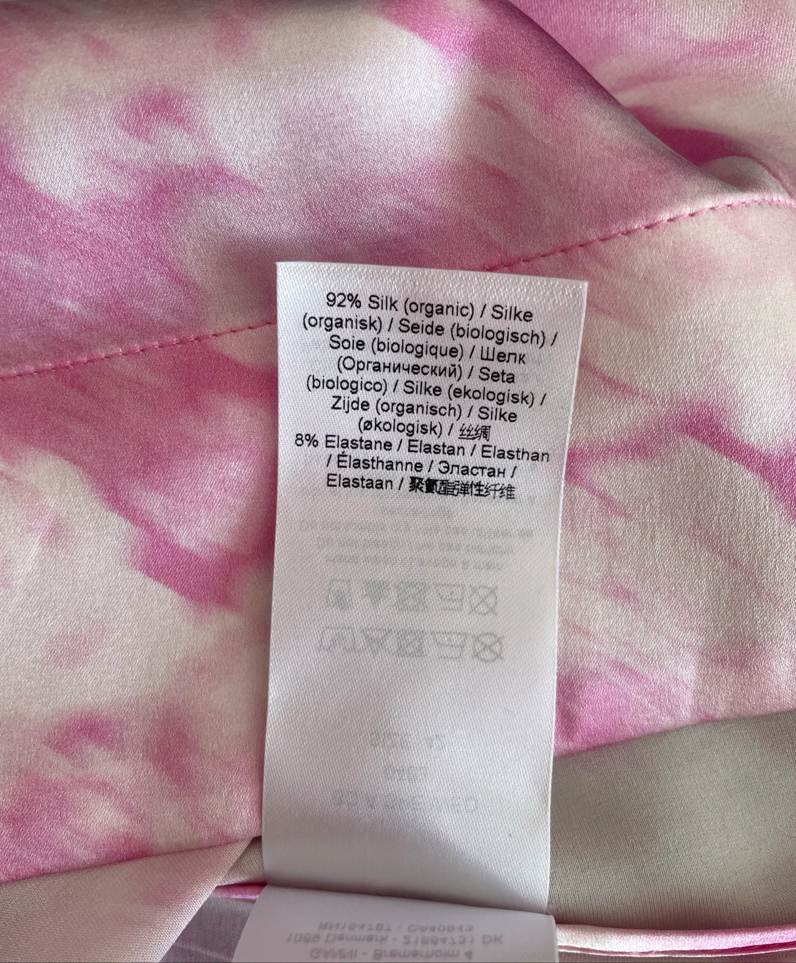 Ganni Tie-detailed Printed Silk-blend Satin Midi-sidenklänning NWT - Image 6