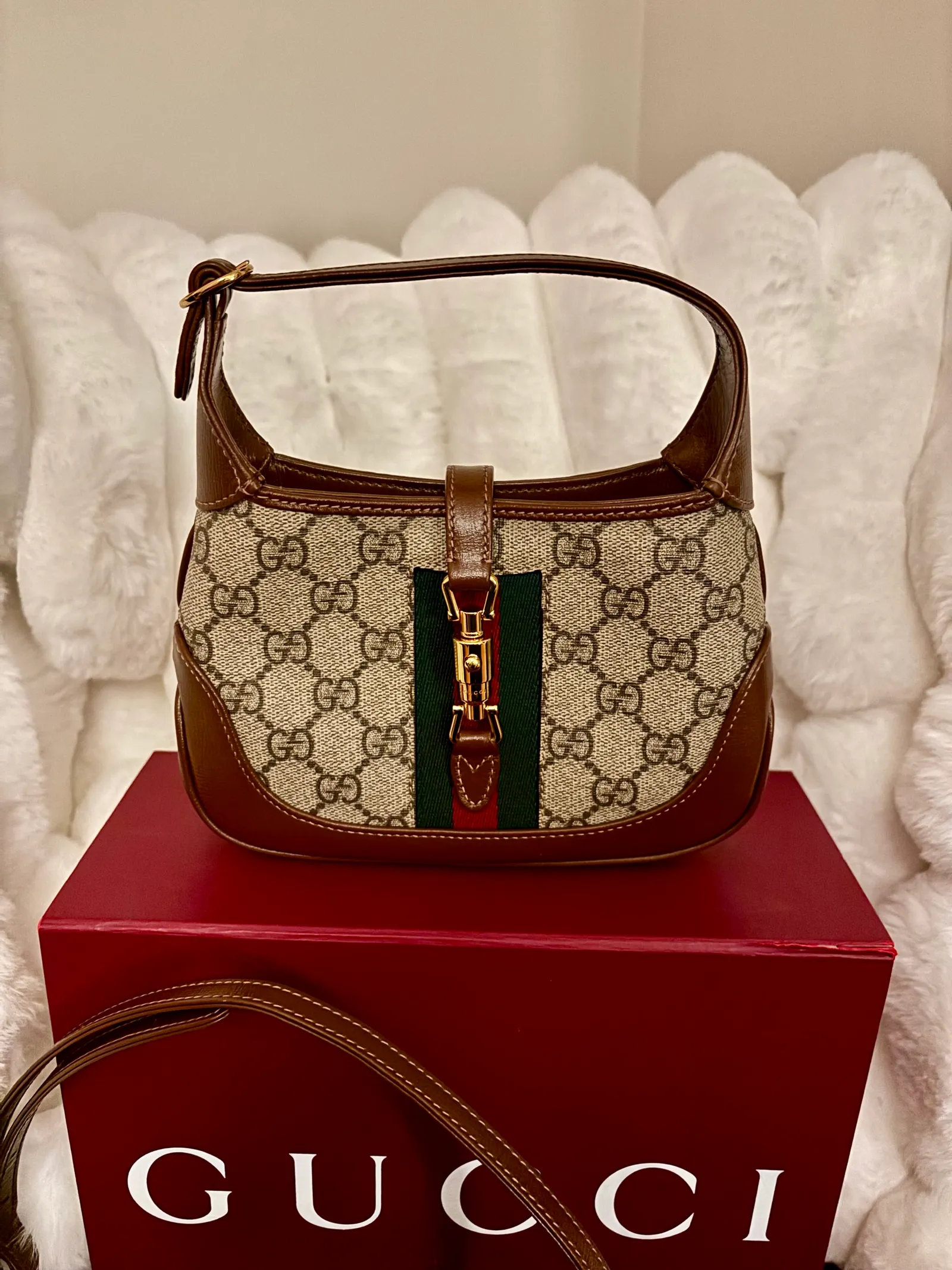 Gucci Jackie Mini 1961 Gg Supreme-handväska NWOT - Image 7