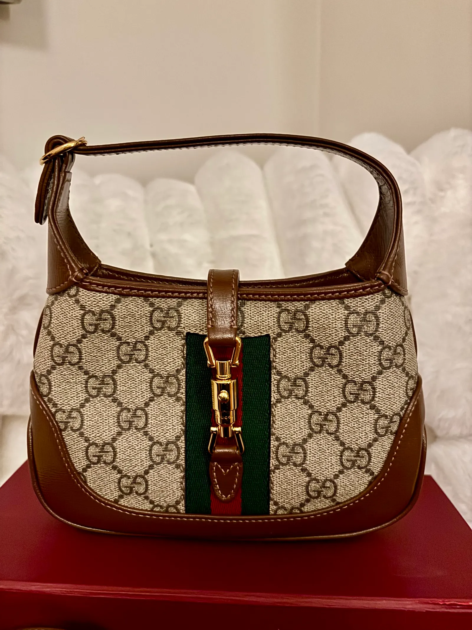 Gucci Jackie Mini 1961 Gg Supreme-handväska NWOT - Image 8