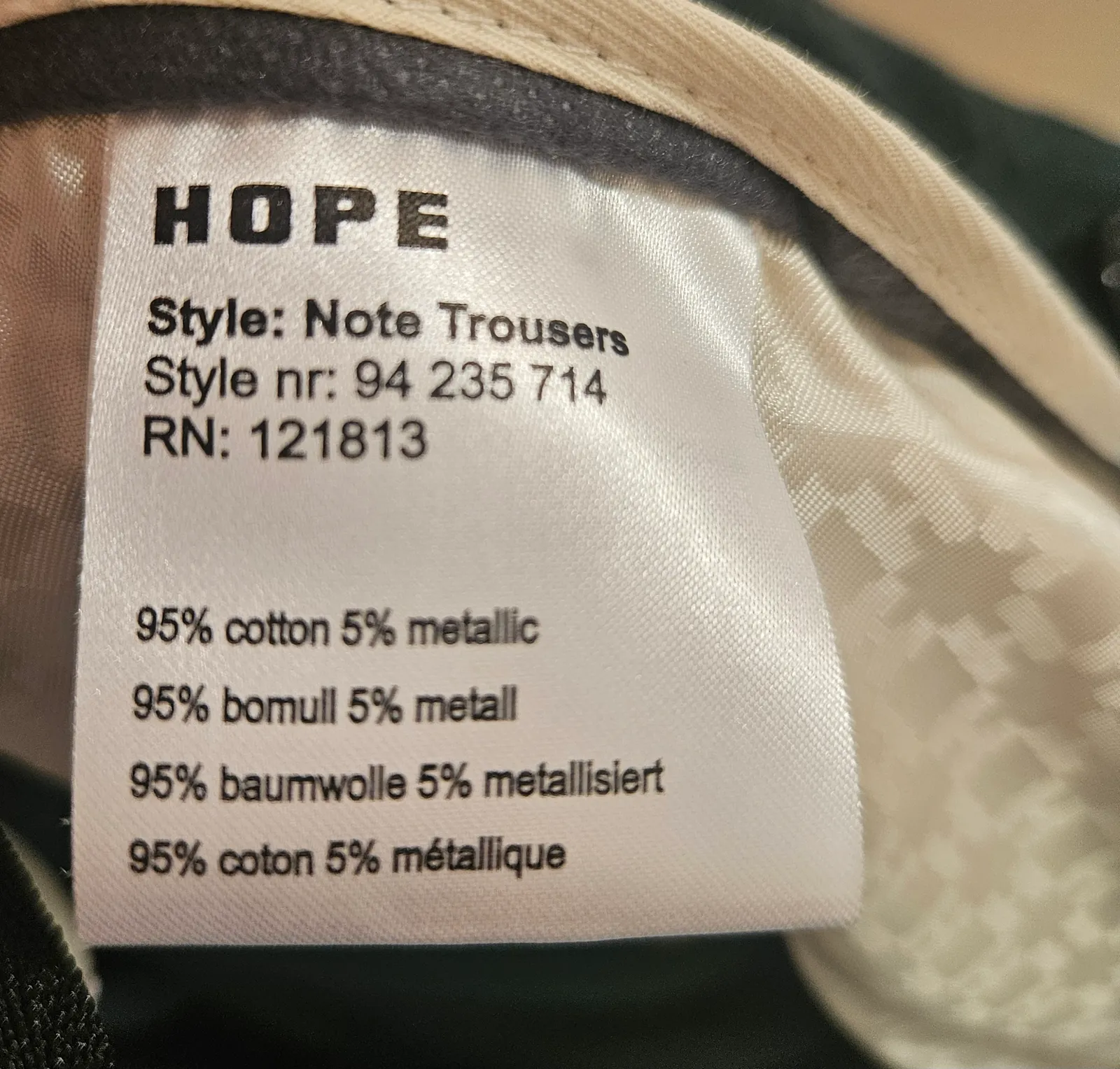 Hope Note-byxor NWT - Image 3