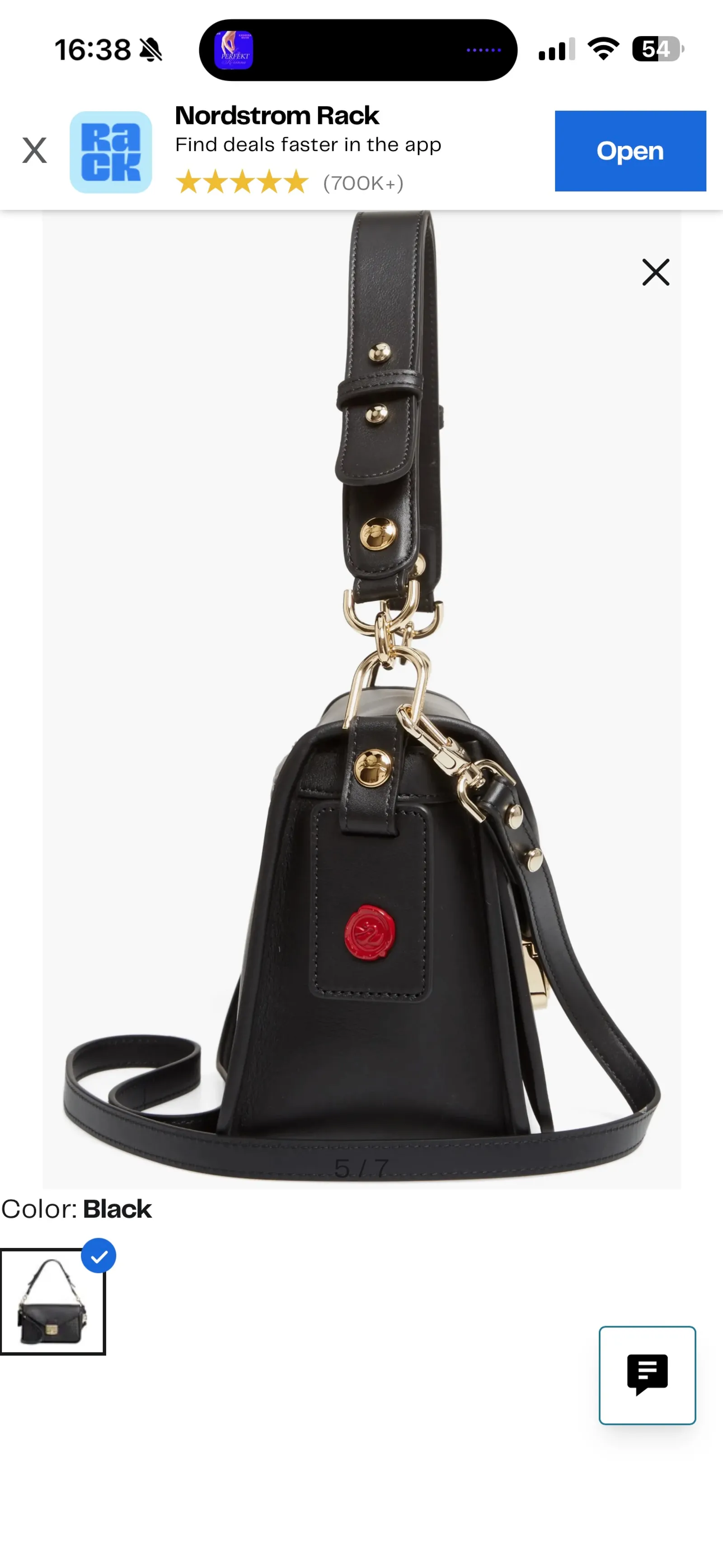 Longchamp Mademoiselle-skinnaxelremsväska - Image 4