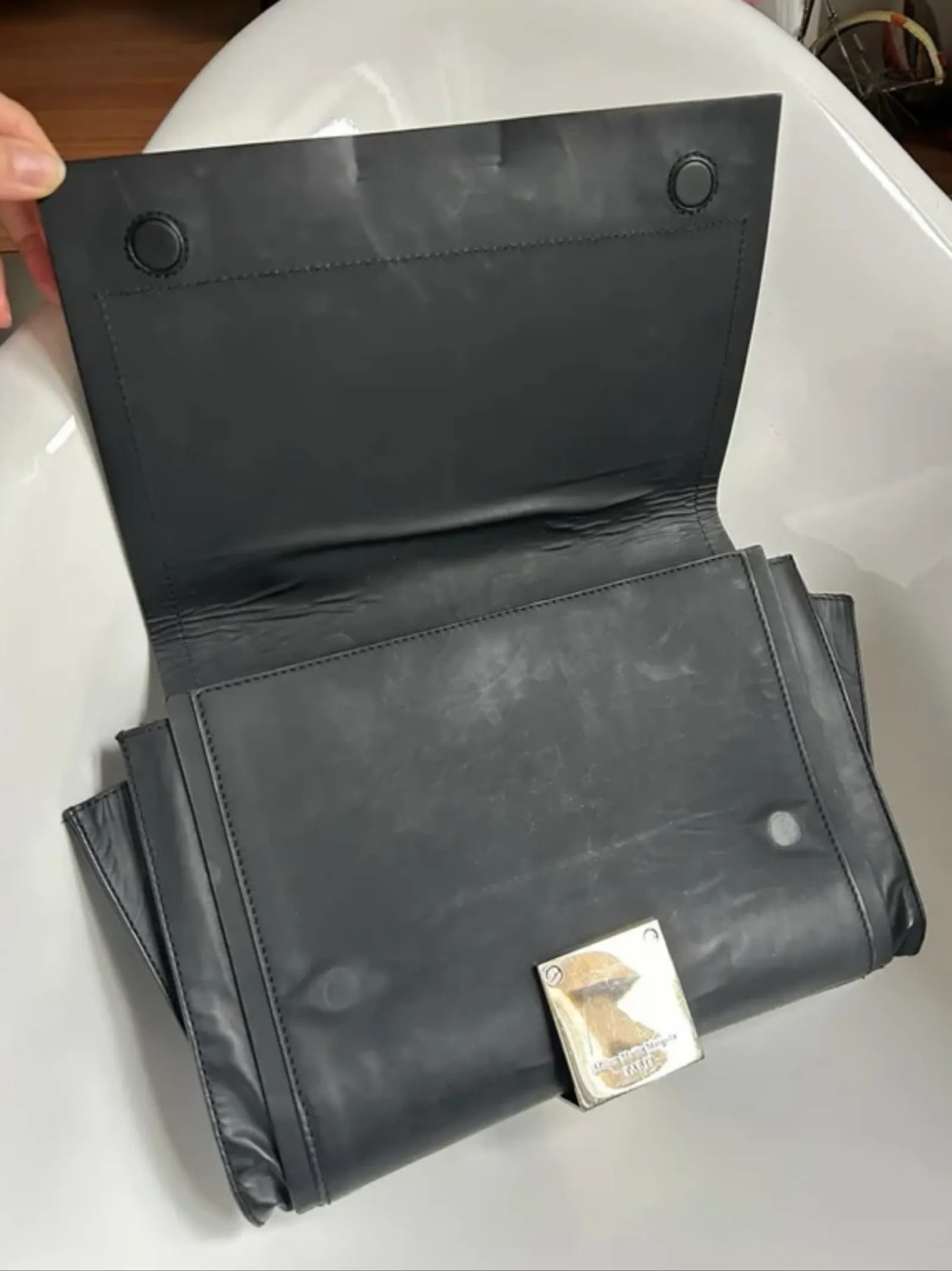 Maison Martin Margiela-skinnkuvertväska - Image 4