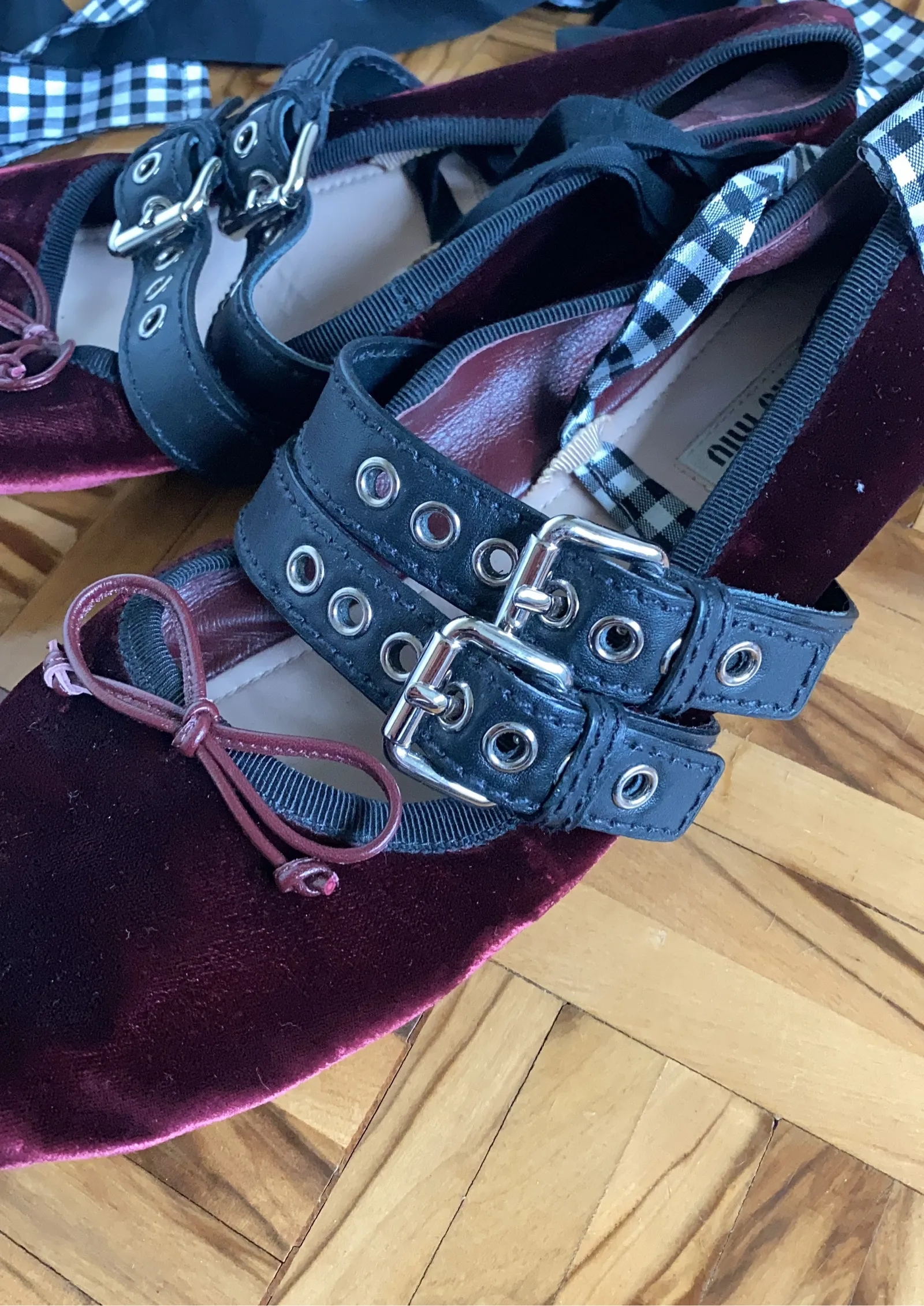 Miu Miu-skinnballerinaskor - Image 7