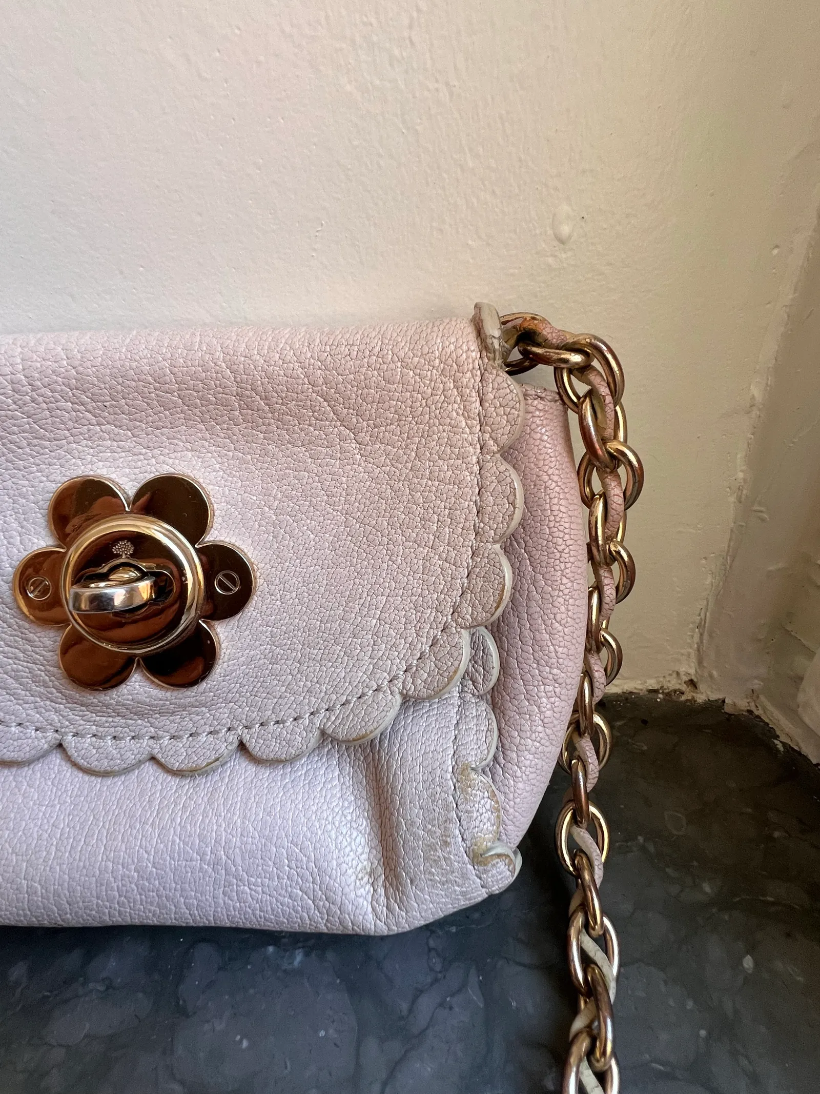 Mulberry Mini Cecily Flower-skinnaxelremsväska - Image 3