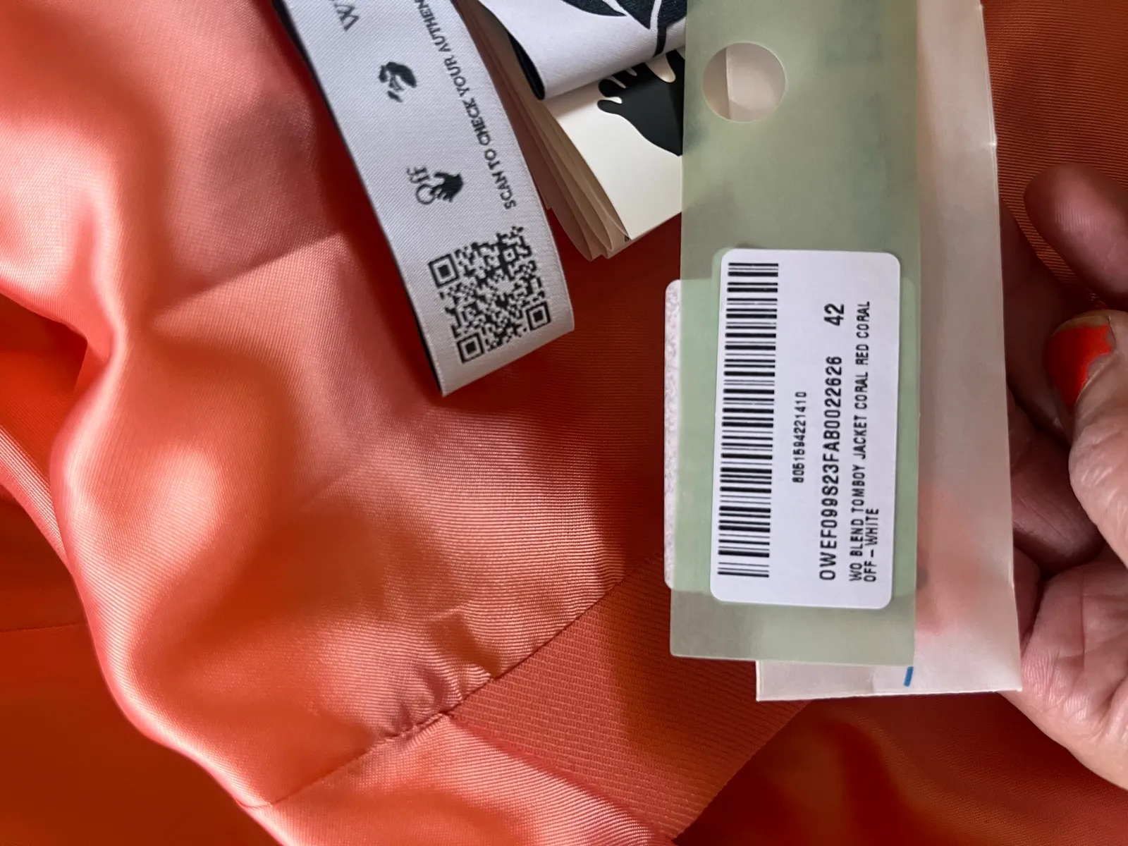 Off-White Seasonal Tomboy Coral-ullkavaj NWT - Image 4