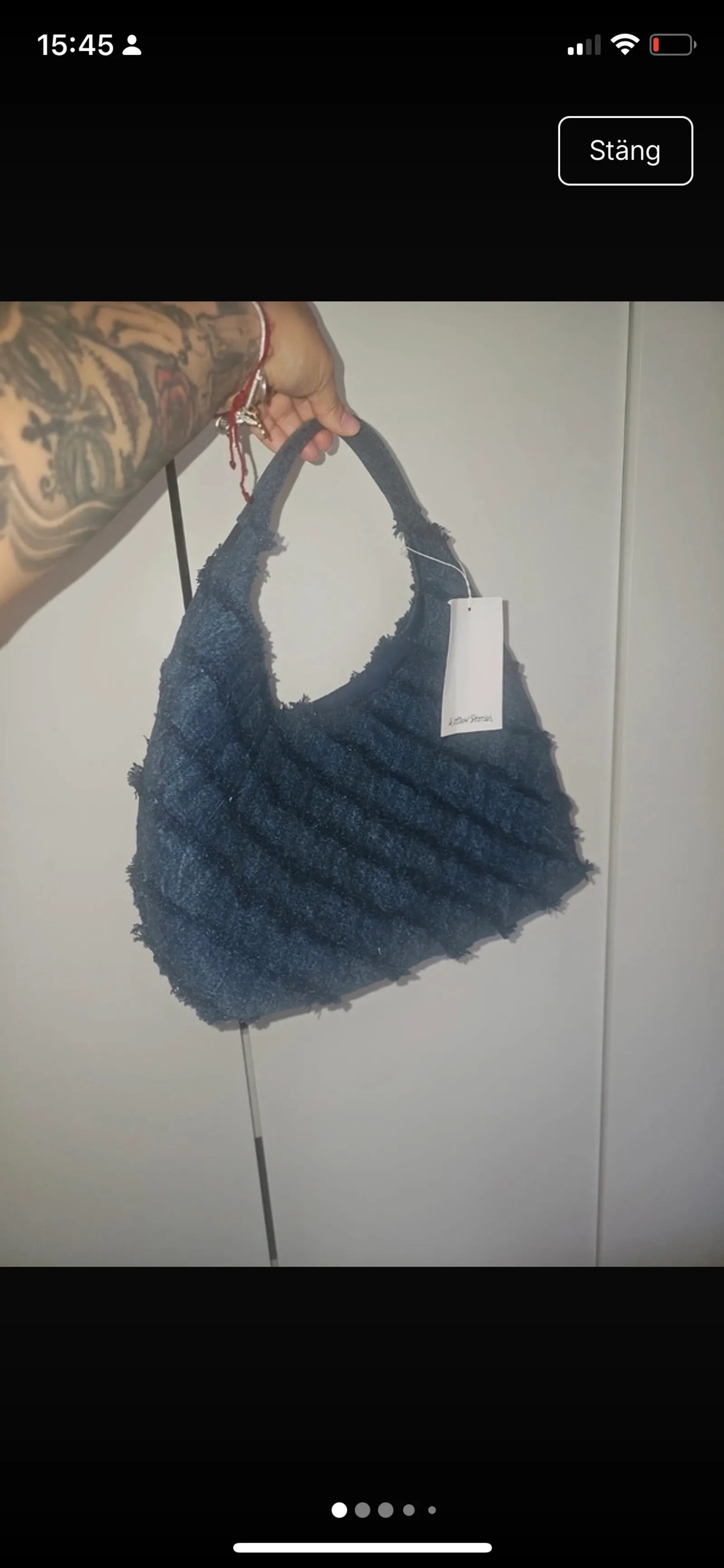 & Other Stories Braided Denim Tote-handväska NWT - Image 2