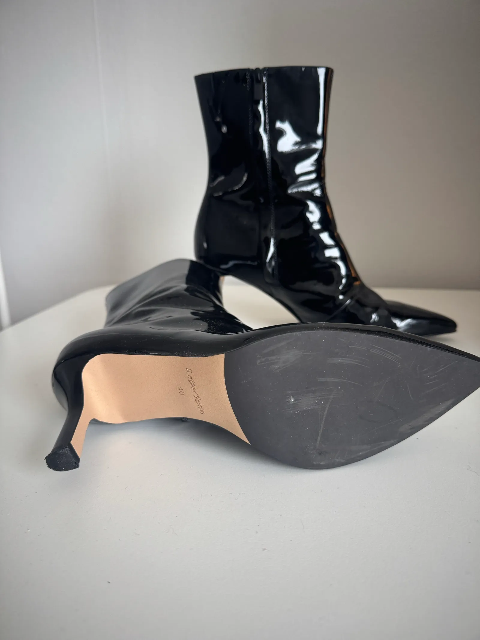 & Other Stories Thin Patent Leather-skinnboots NWOT - Image 3