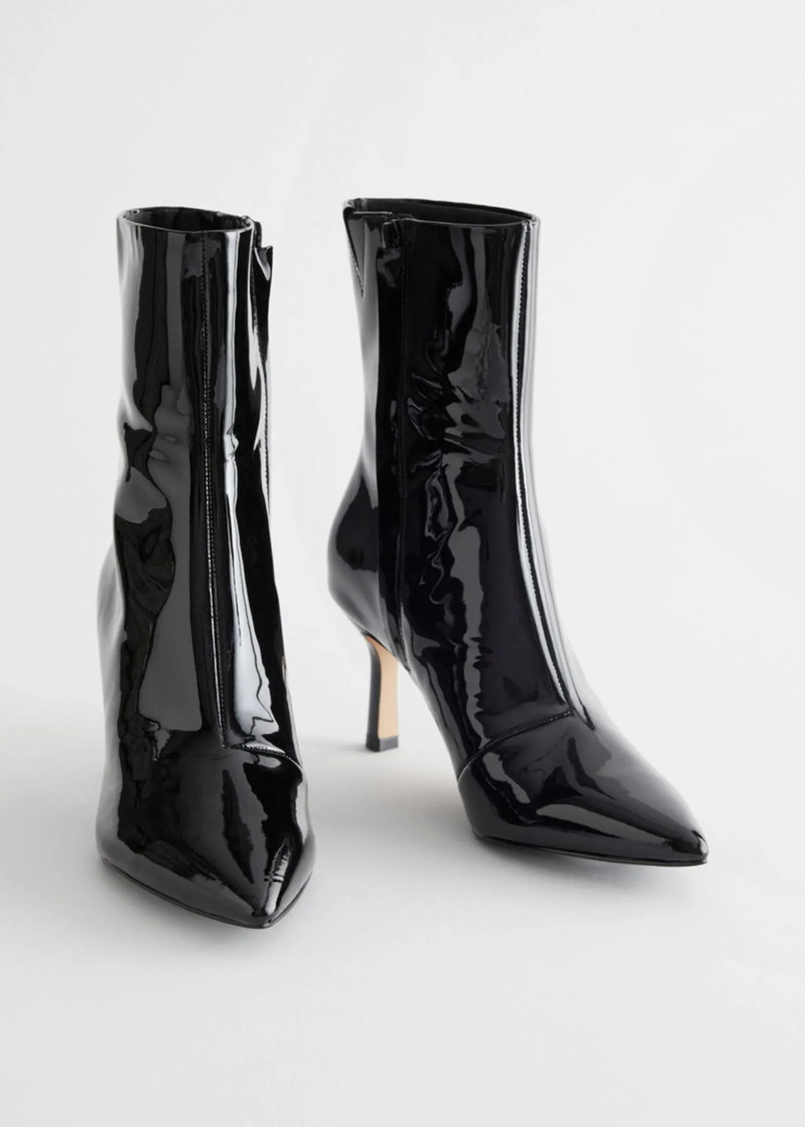 & Other Stories Thin Patent Leather-skinnboots NWOT - Image 8
