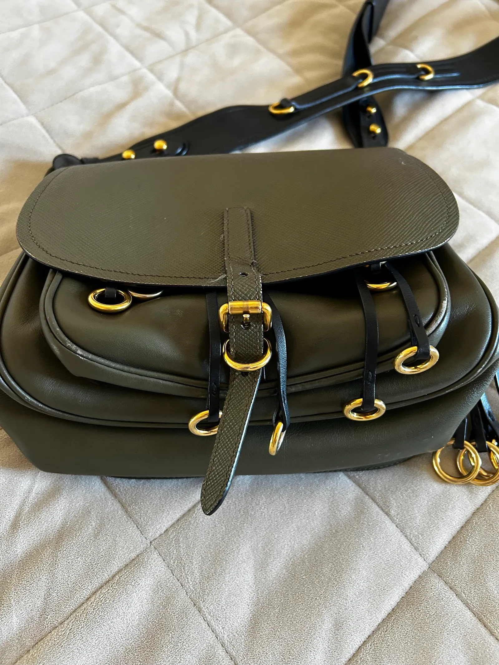 Prada Corsaire-skinnaxelremsväska - Image 2