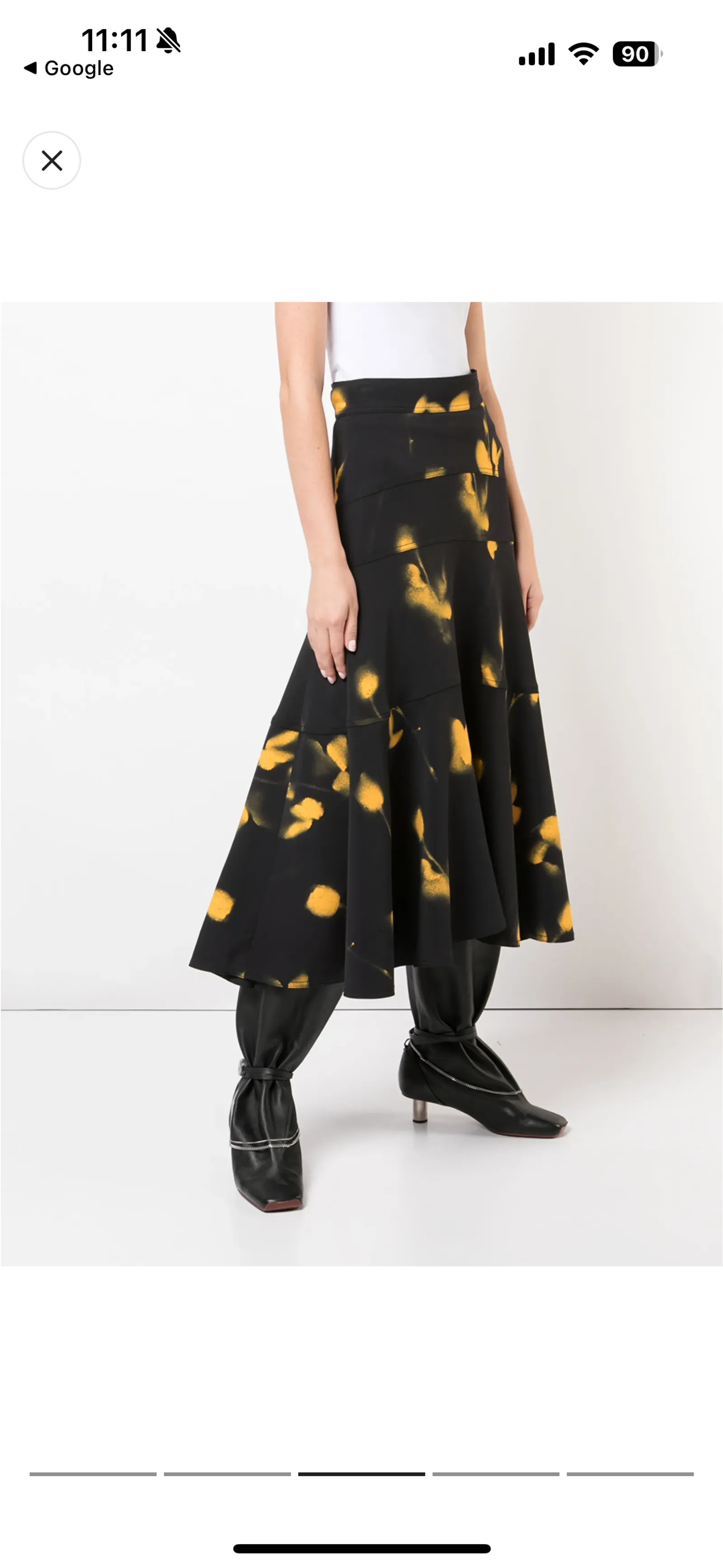 Proenza Schouler Abstract Print Cady Swing-kjol - Image 6