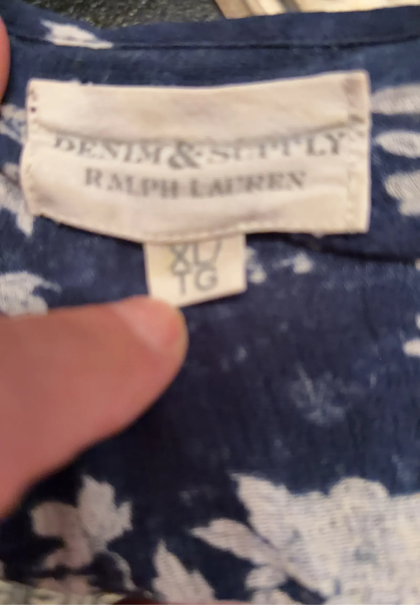 Ralph Lauren I Blå O Vit, Vida Ärmar Med Sprund-blus - Image 3