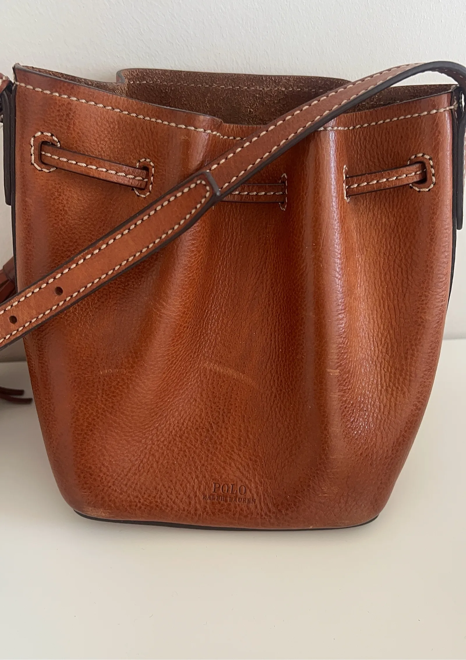 Ralph Lauren-skinnaxelremsväska - Image 5