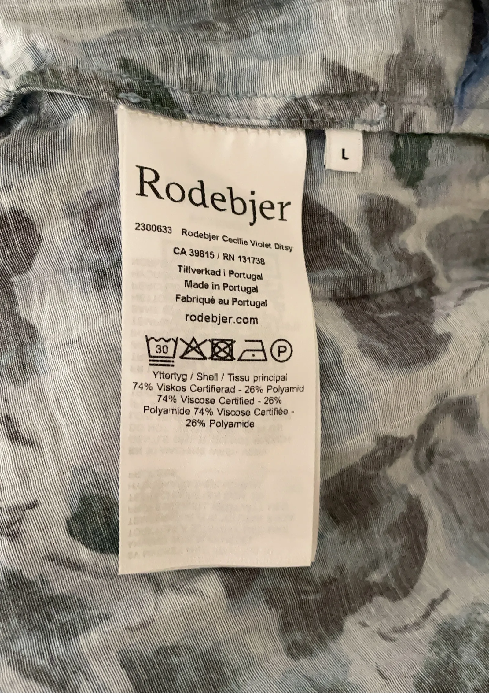 Rodebjer Cecilie Sweet Violet Ditsy Blue-blus - Image 4