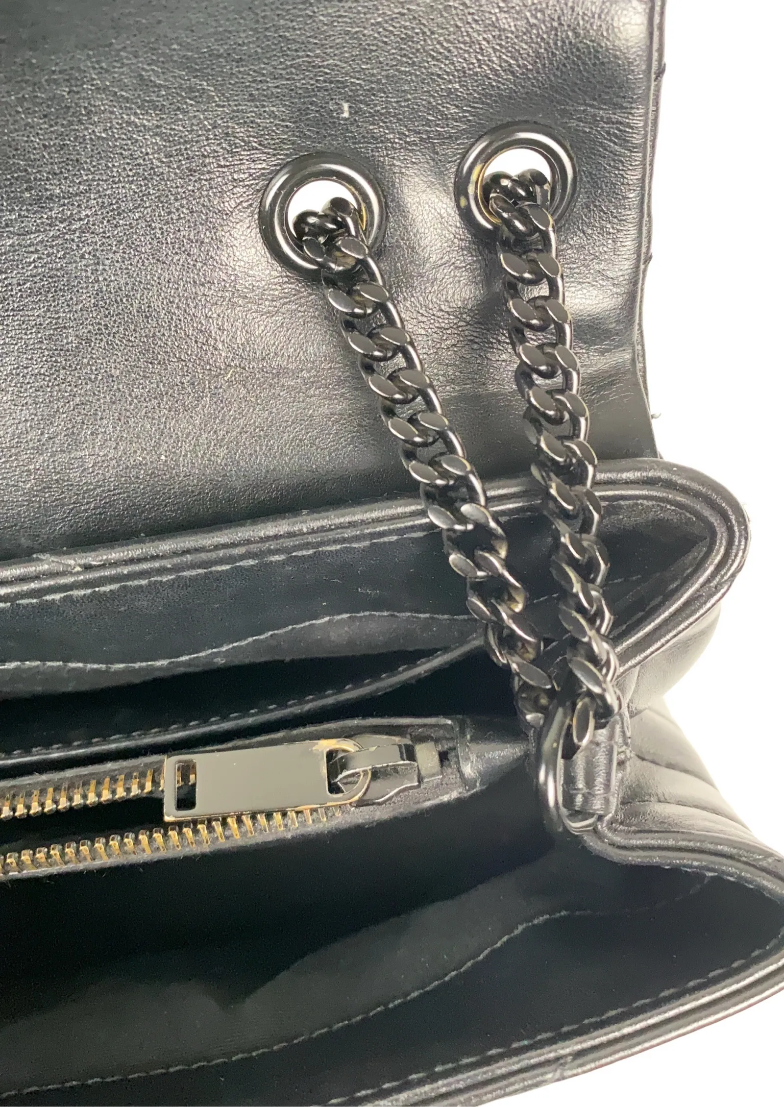 Saint Laurent-skinnaxelremsväska - Image 8