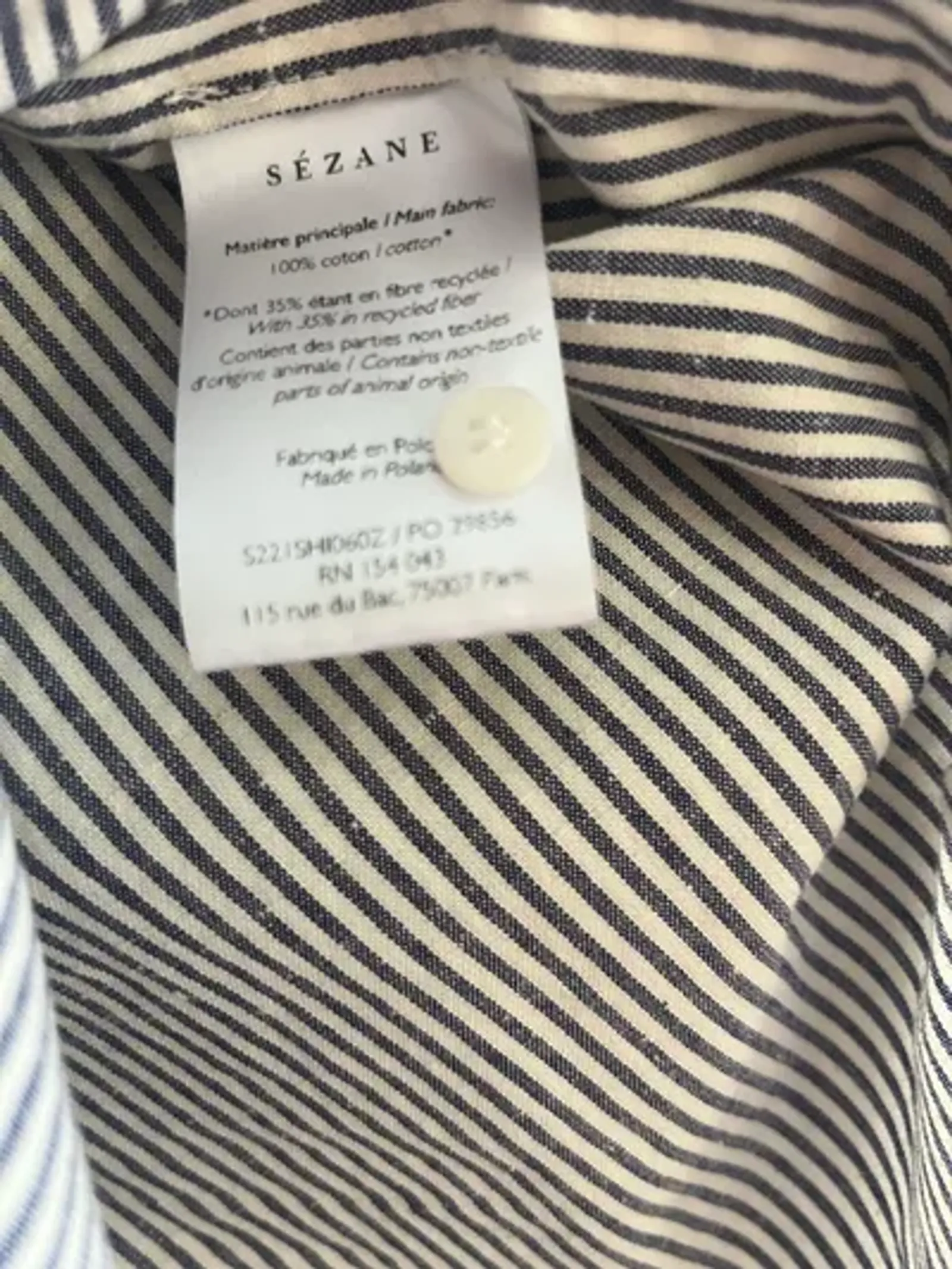 Sézane Tomboy-skjorta NWOT - Image 3