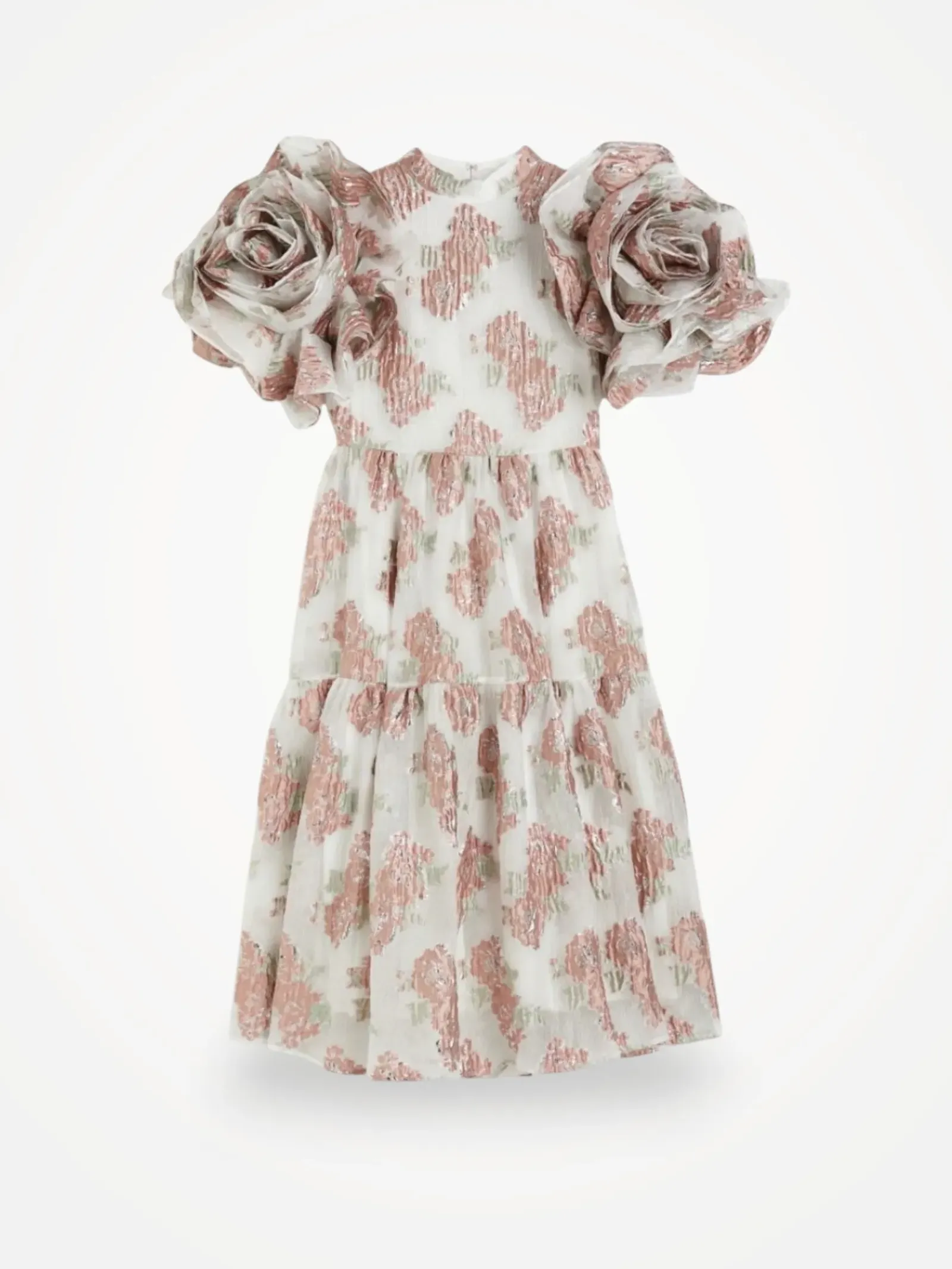 Sister Jane Lucie Short-sleeve Ruffle Midi-klänning NWT