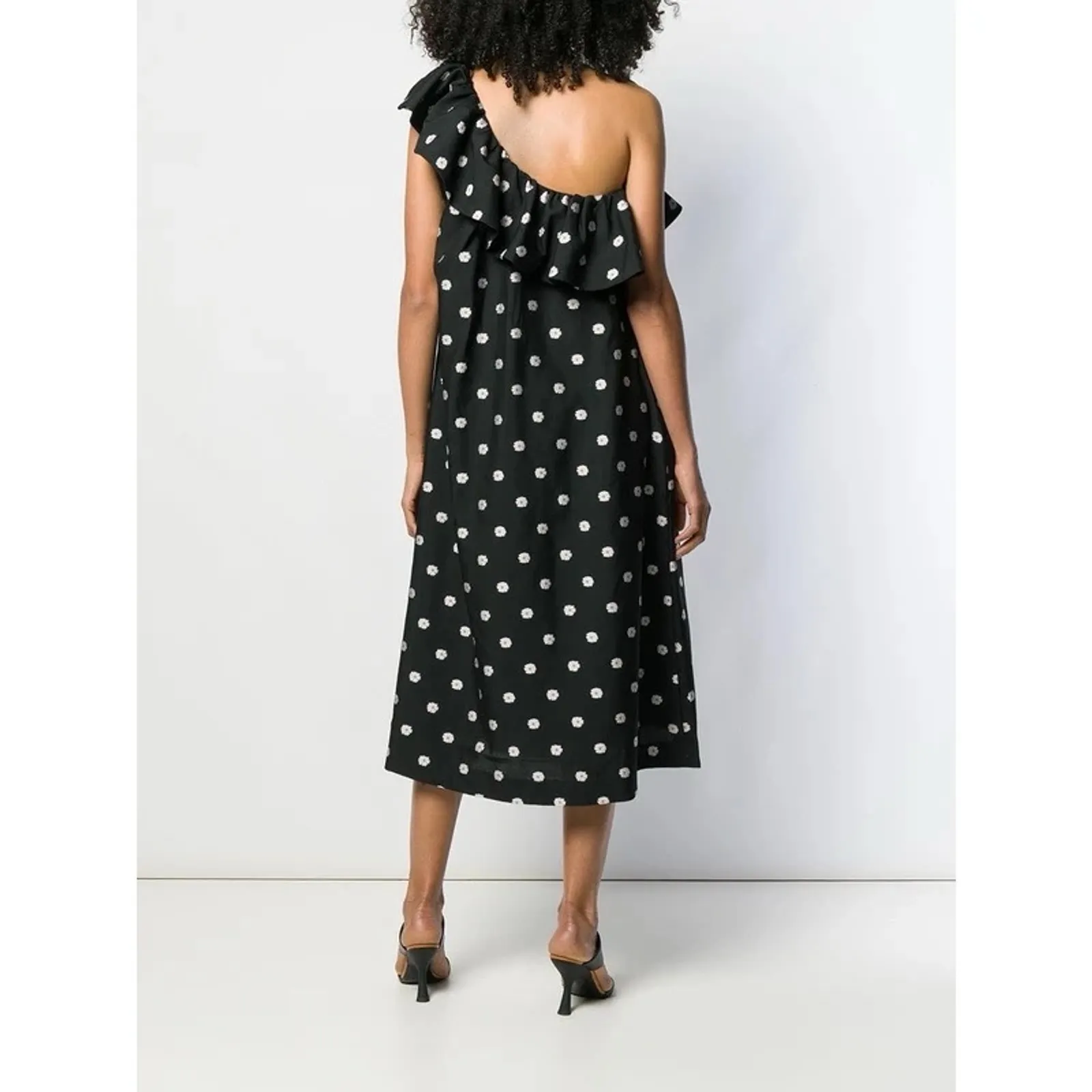 Stine Goya Valentina Ruffled One Shoulder Floral Jacquard-klänning - Image 6