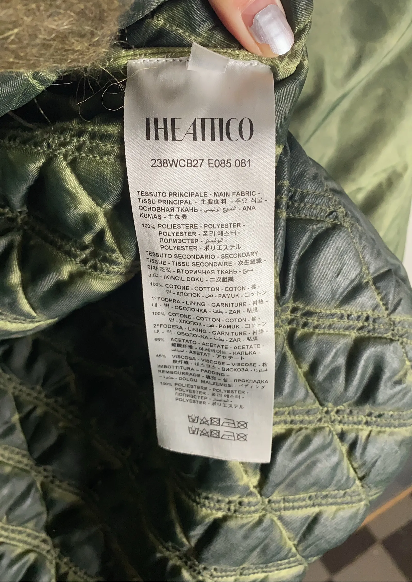 The Attico Military Green Short Coat-dunjacka - Image 4