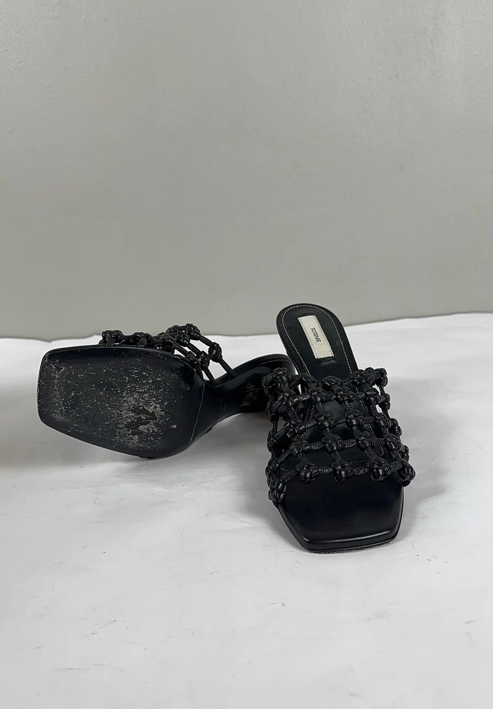 Toteme Braided-leather bandeau mules-skinnklackar - Image 5