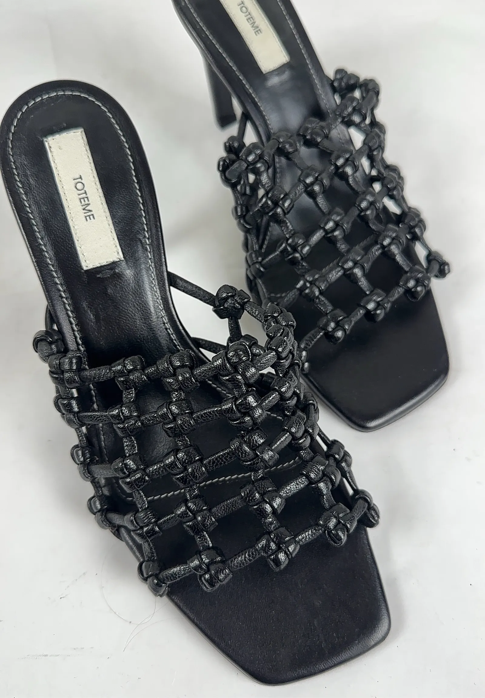 Toteme Braided-leather bandeau mules-skinnklackar - Image 8