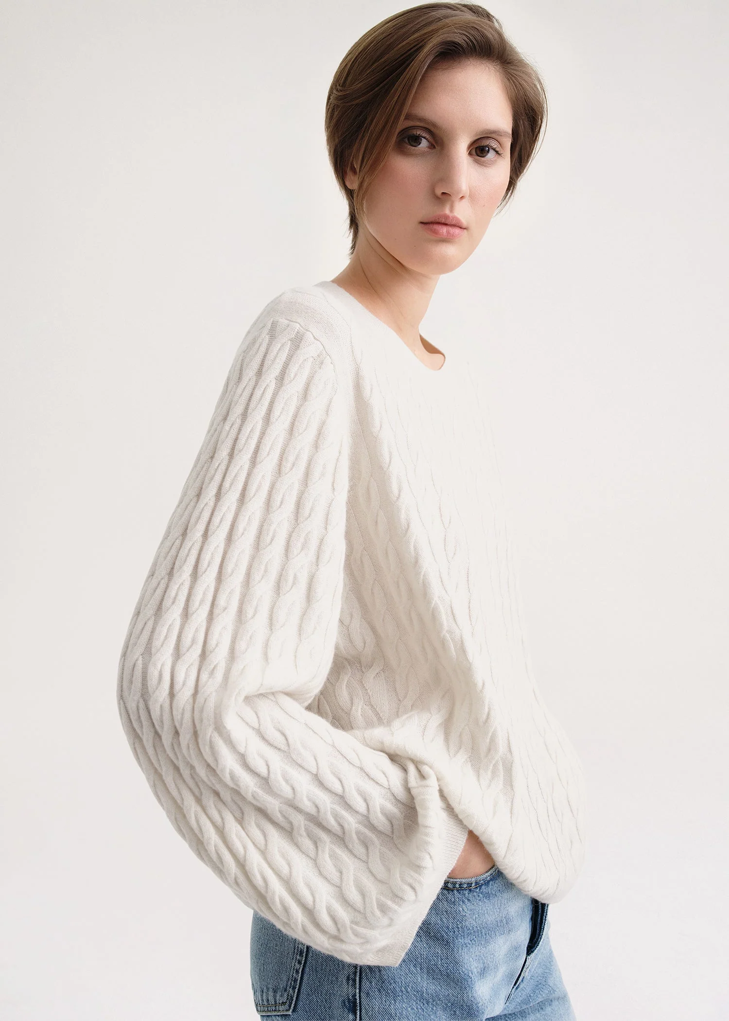Toteme Cashmere Cable Knit-kashmirtröja