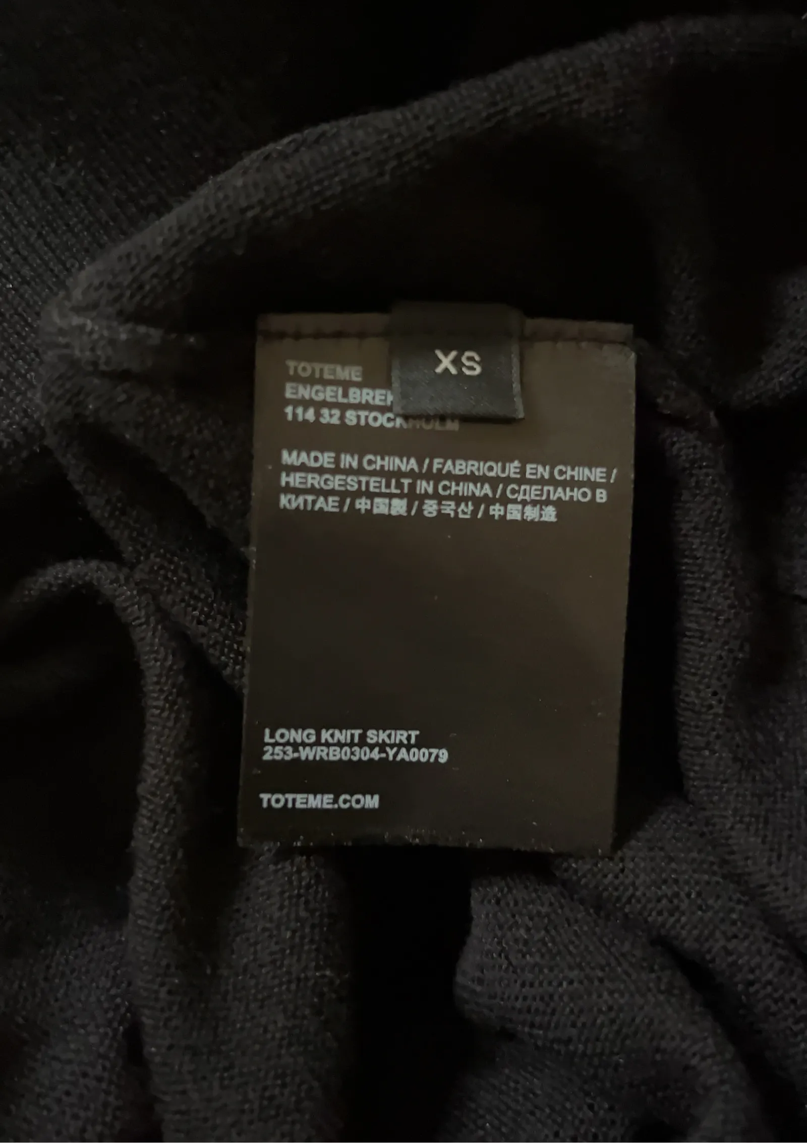 Toteme Long Knit-kjol NWOT - Image 4