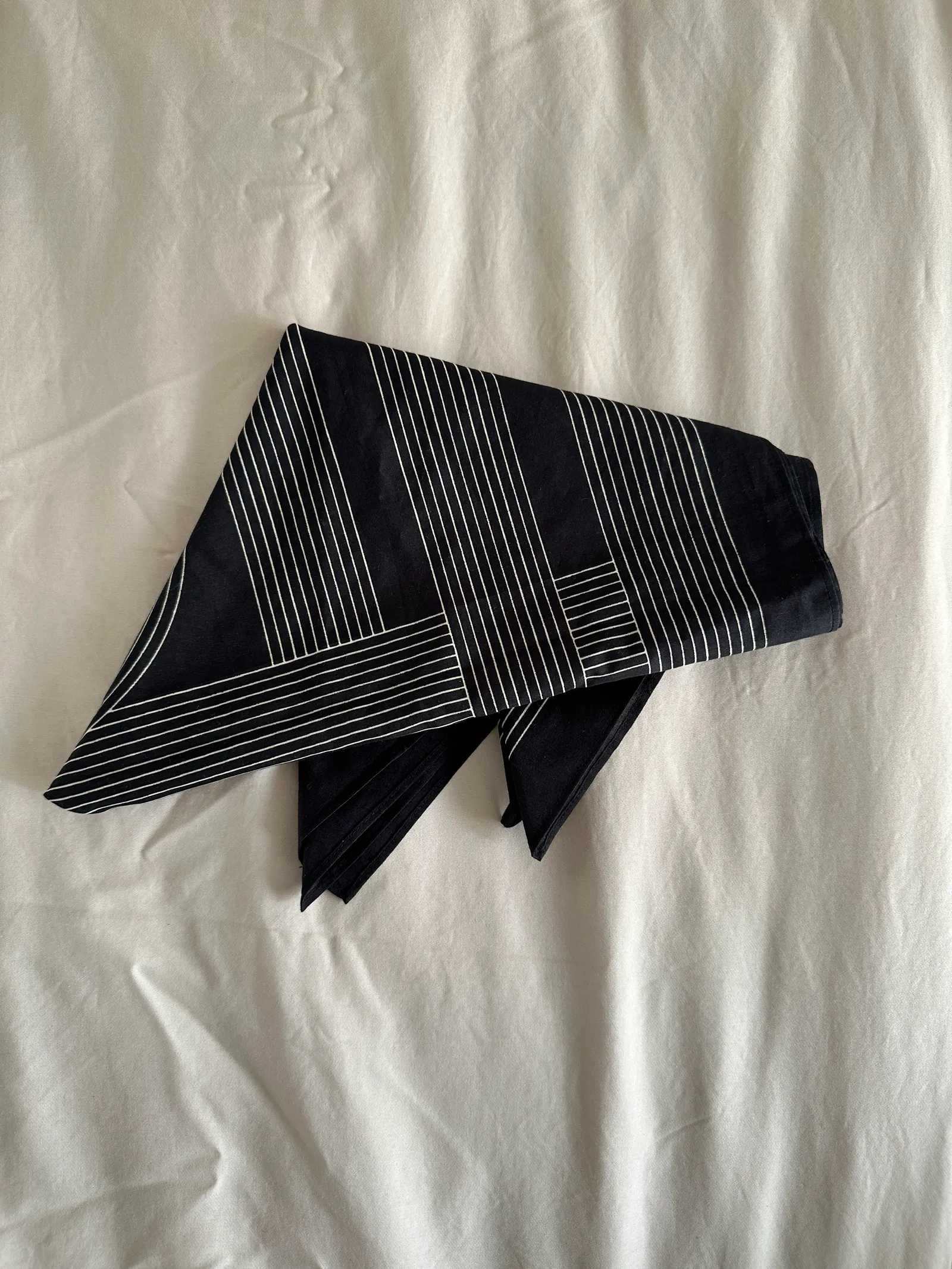 Toteme Striped Monogram Silk Cotton-sidensjal NWOT - Image 3
