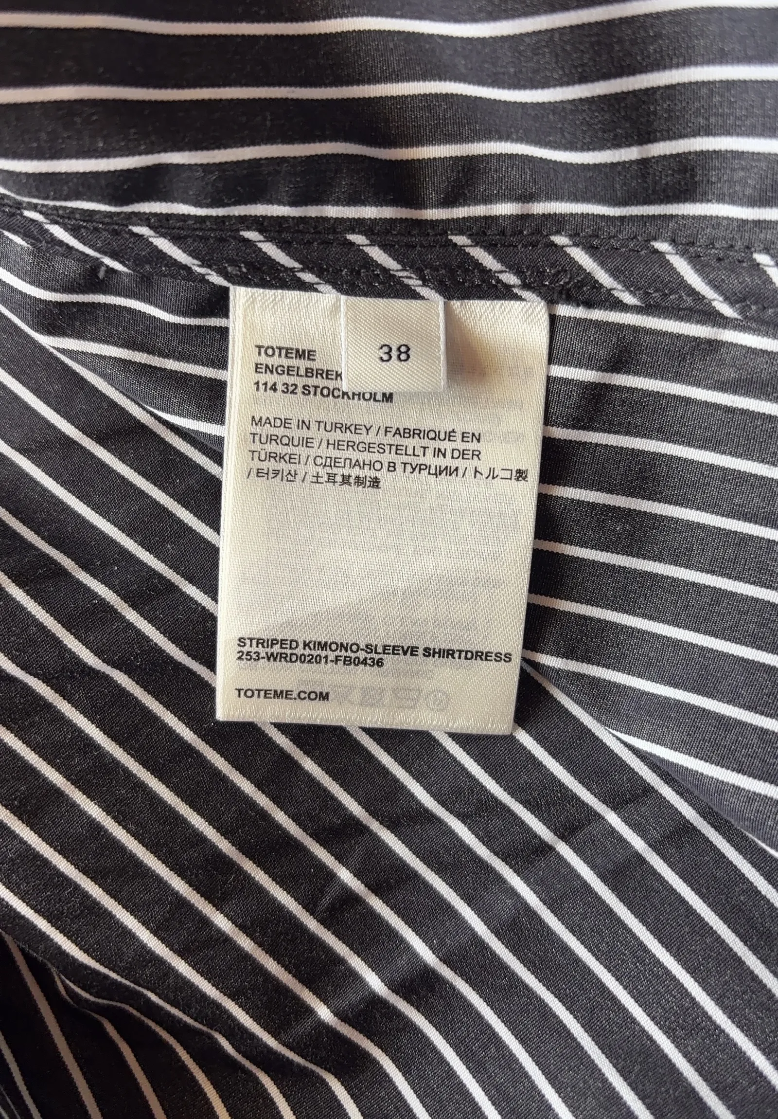 Toteme Striped Sleeve Shirt Dress-klänning - Image 6