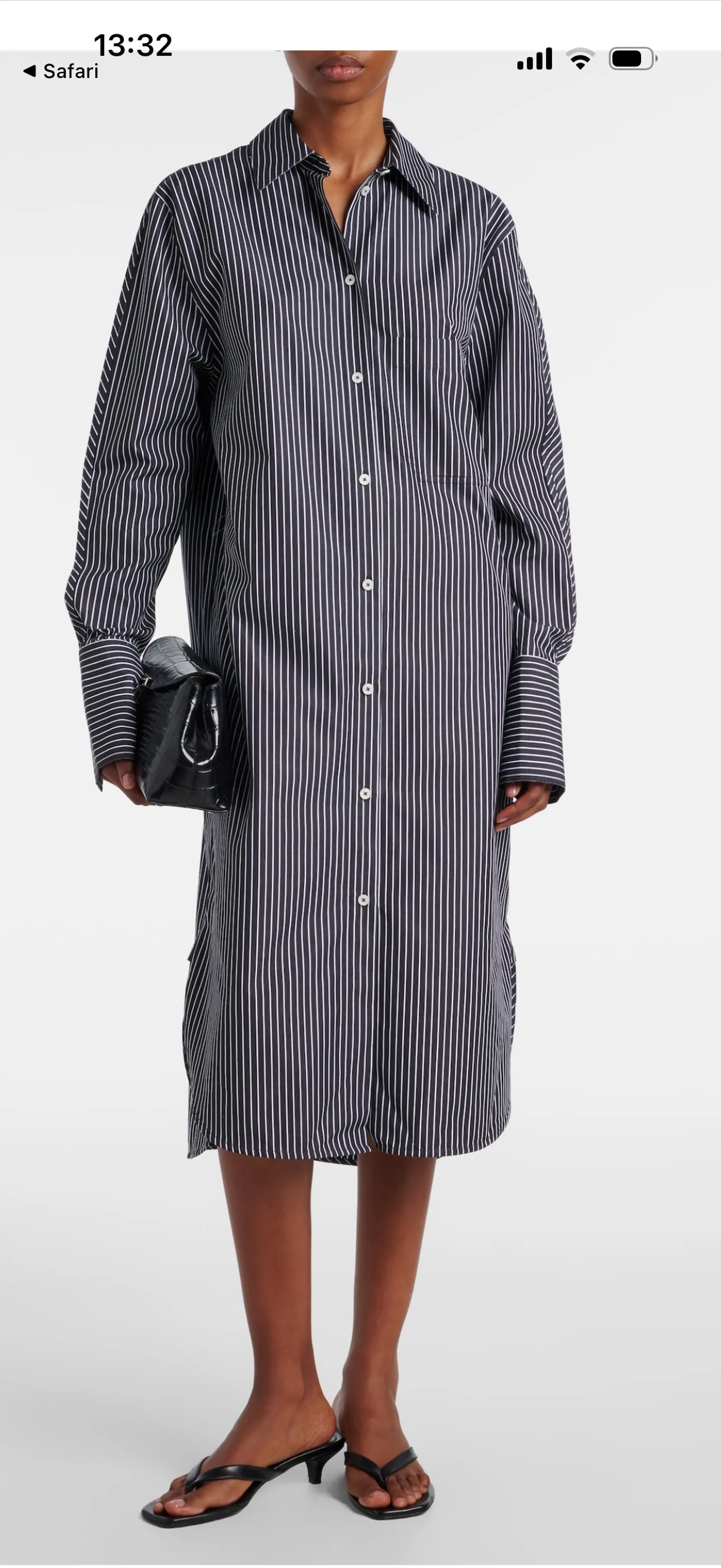 Toteme Striped Sleeve Shirt Dress-klänning - Image 7