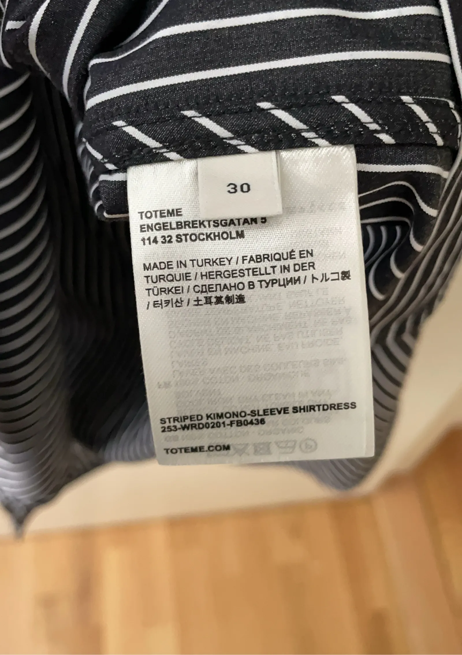 Toteme Striped Sleeve Shirtdress-klänning - Image 3