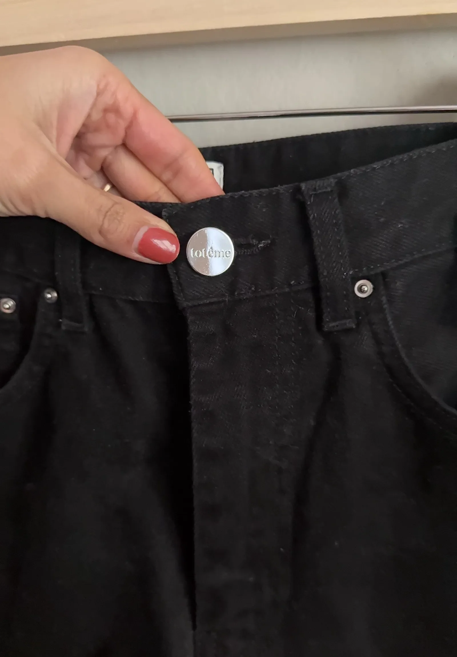 Toteme Twisted Seam Denim Faded Black-jeans - Image 6