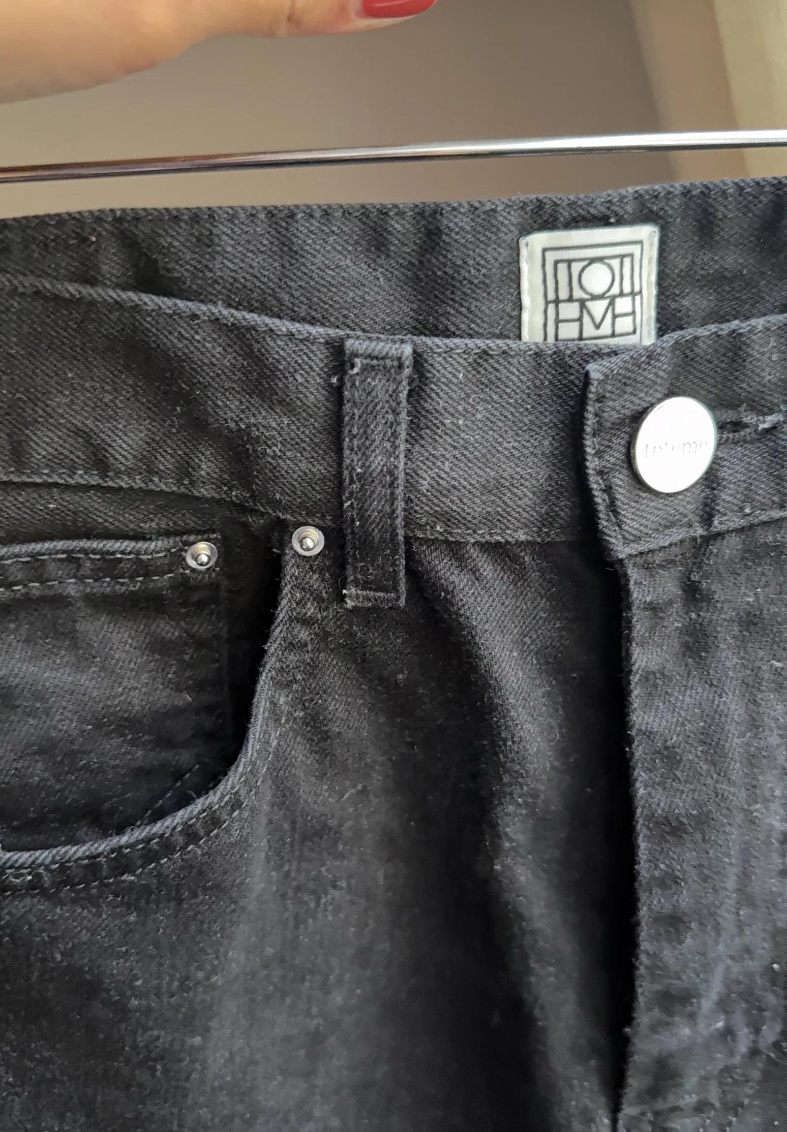 Toteme Twisted Seam Denim Faded Black-jeans - Image 7