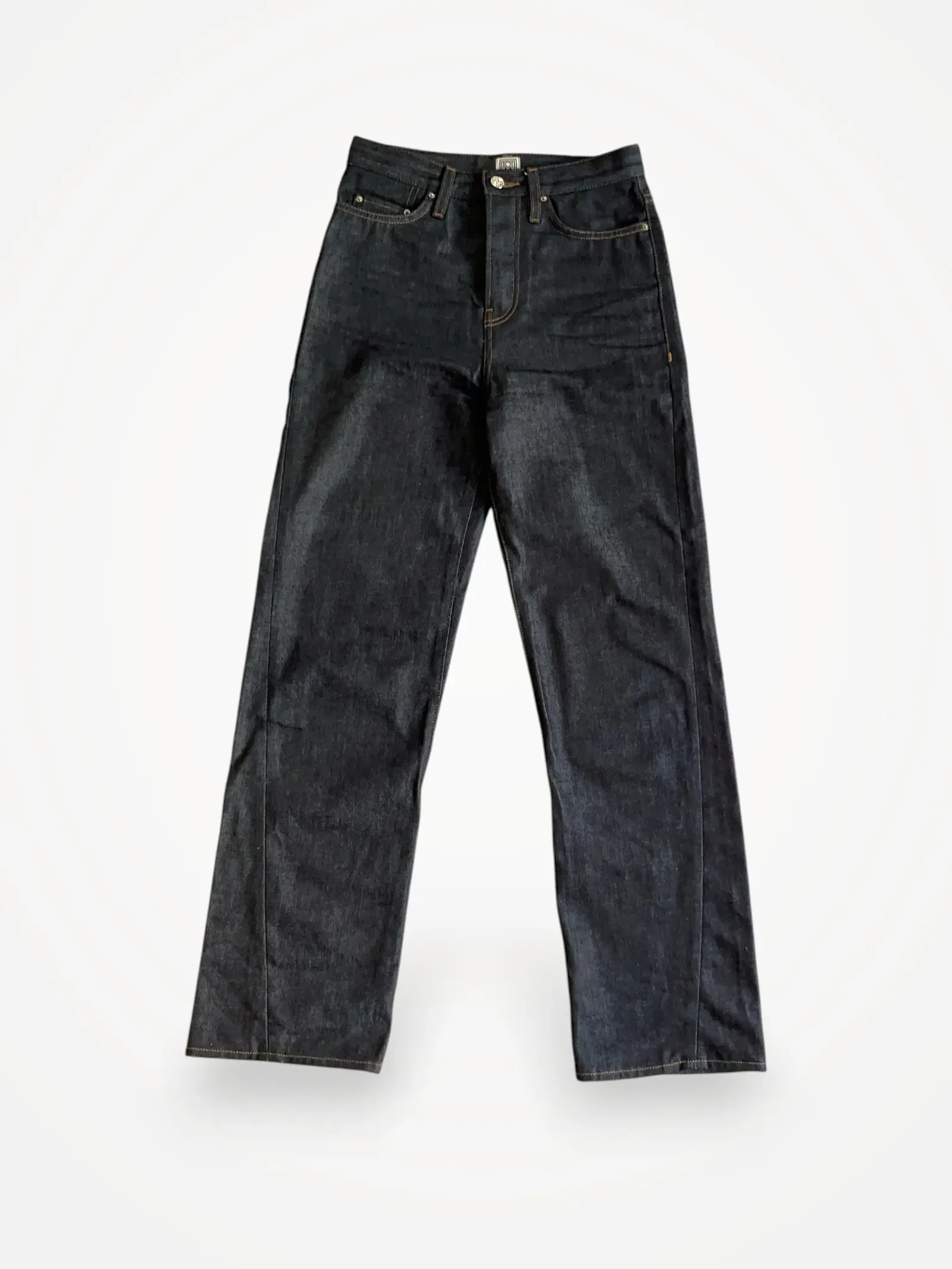 Toteme Twisted Seam Full Length Raw Blue-jeans