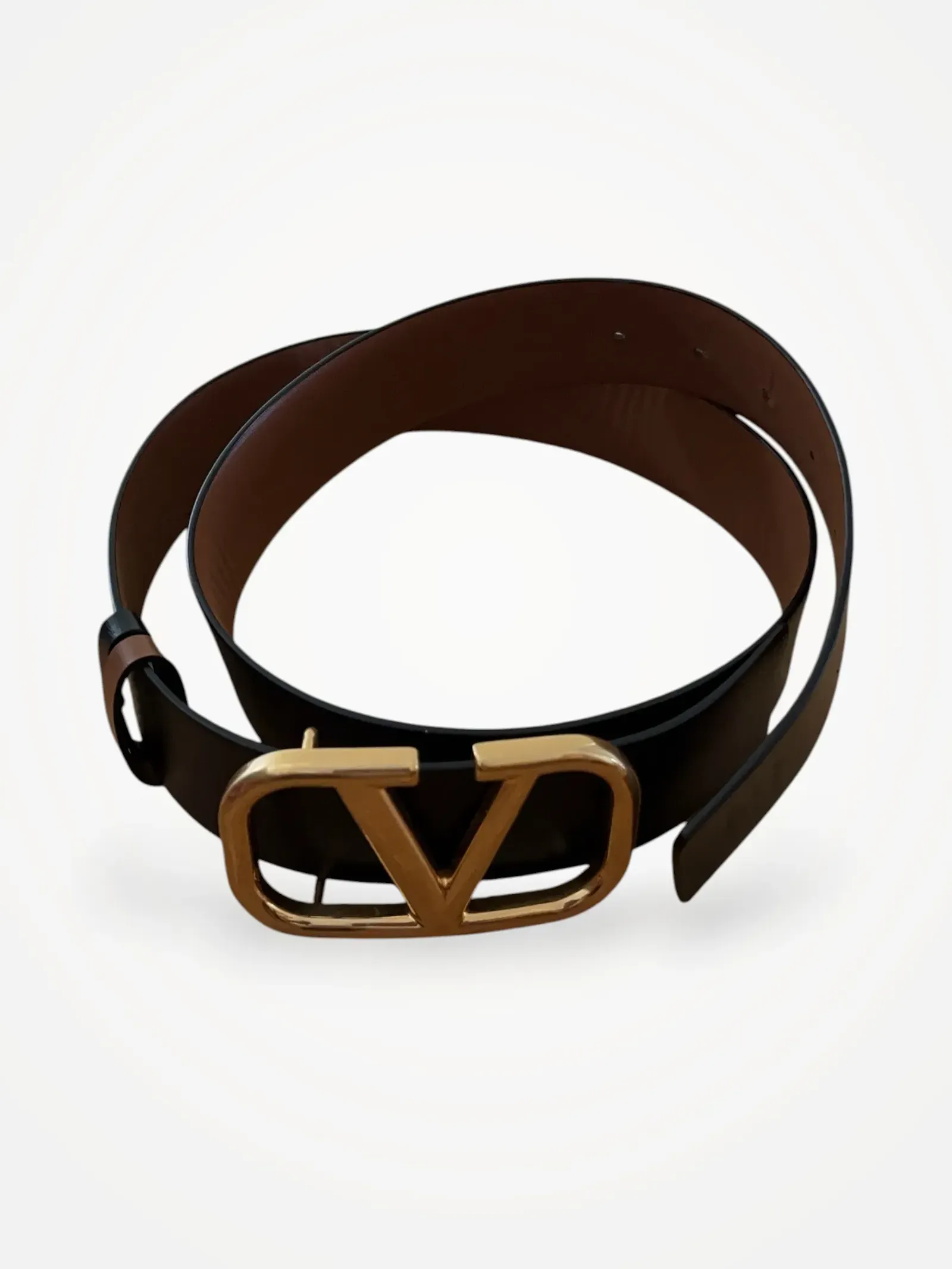 Valentino Vlogo Signature Reversible Leather Belt-skinnbälte