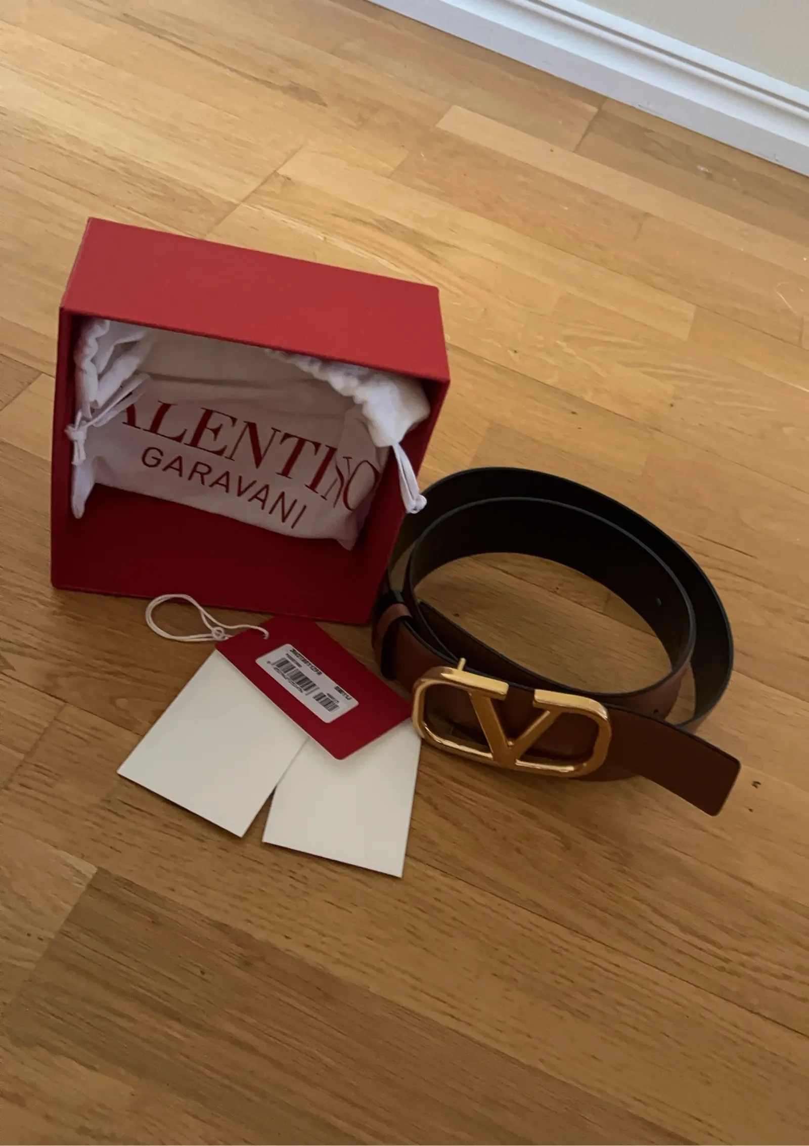 Valentino Vlogo Signature Reversible Leather Belt-skinnbälte - Image 3
